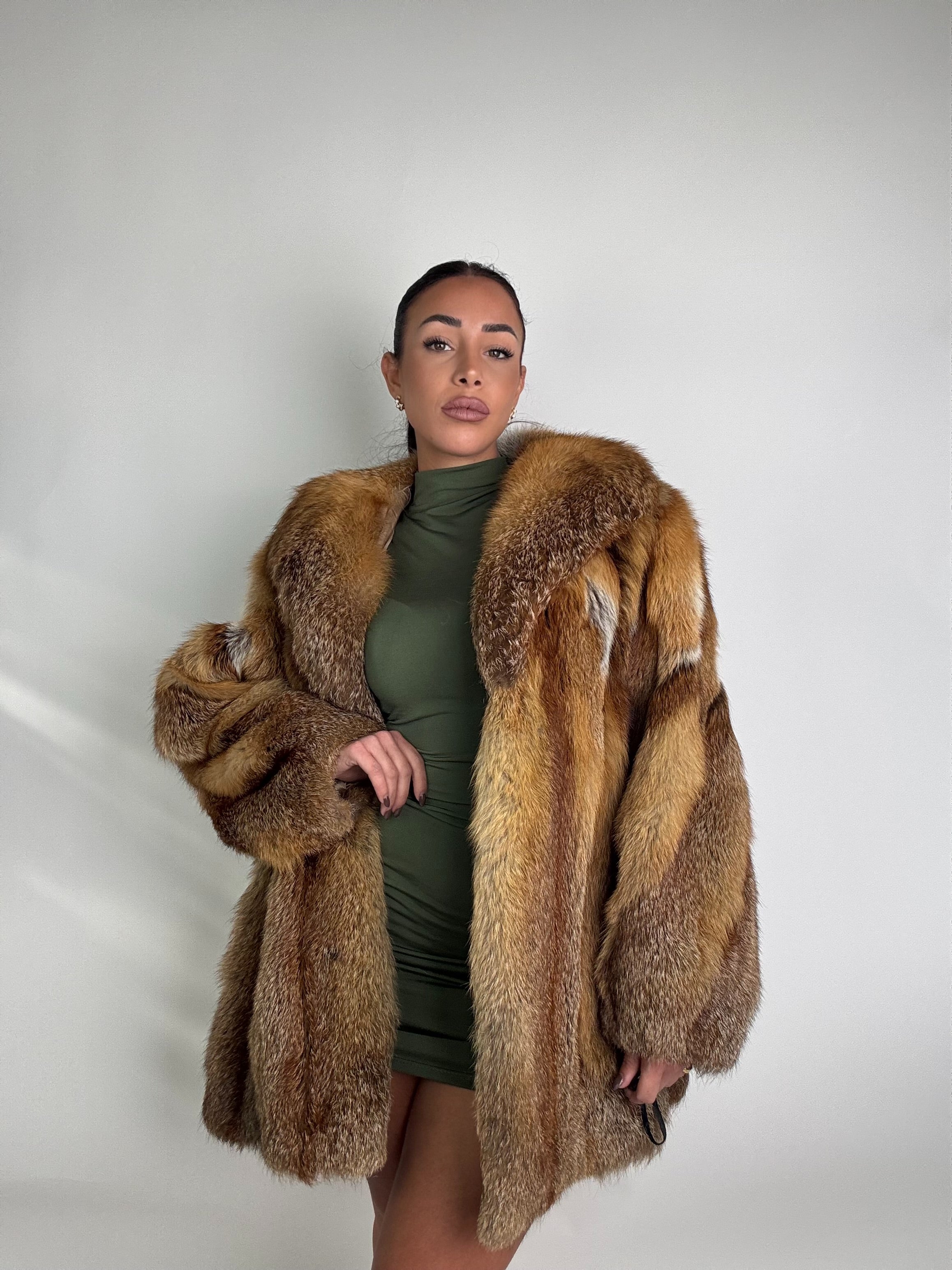 Giacca in volpe rossa N997