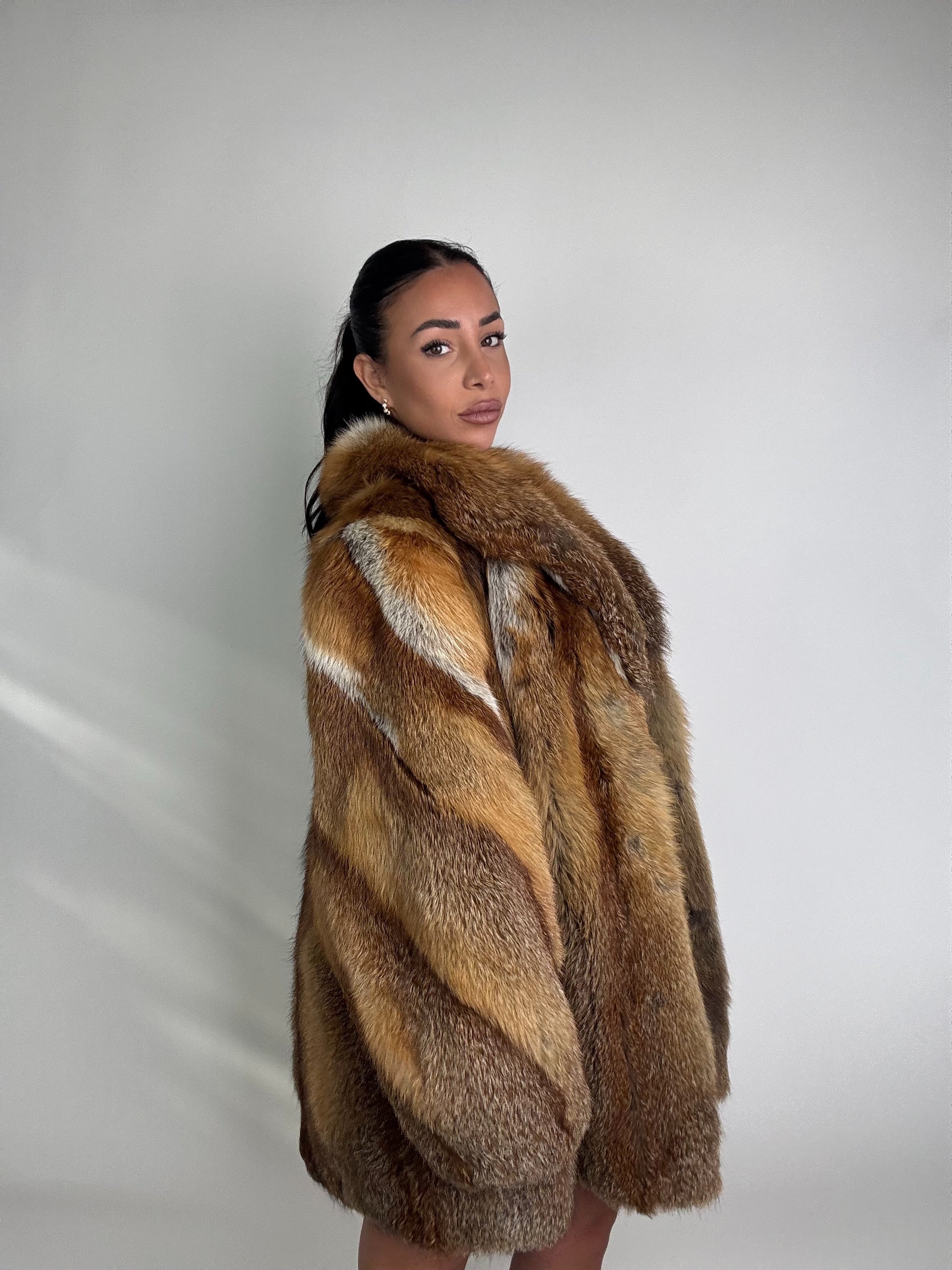 Giacca in volpe rossa N997