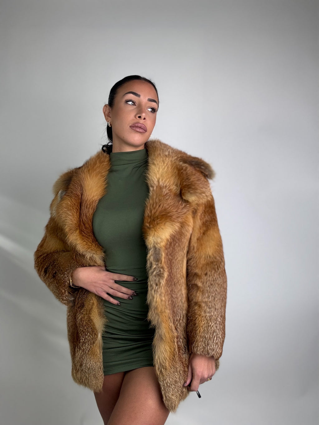 Giacca in volpe rossa N998