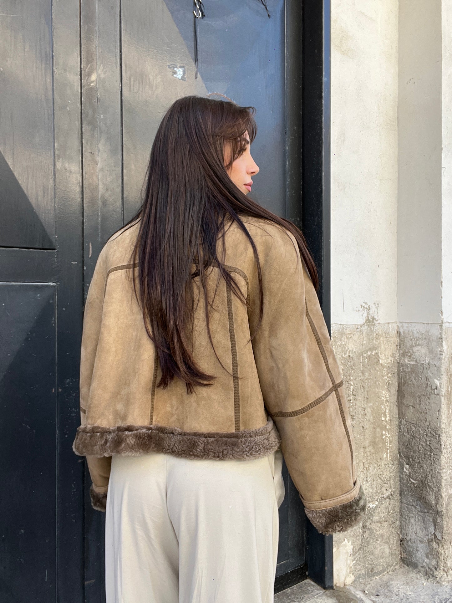 Shearling crop