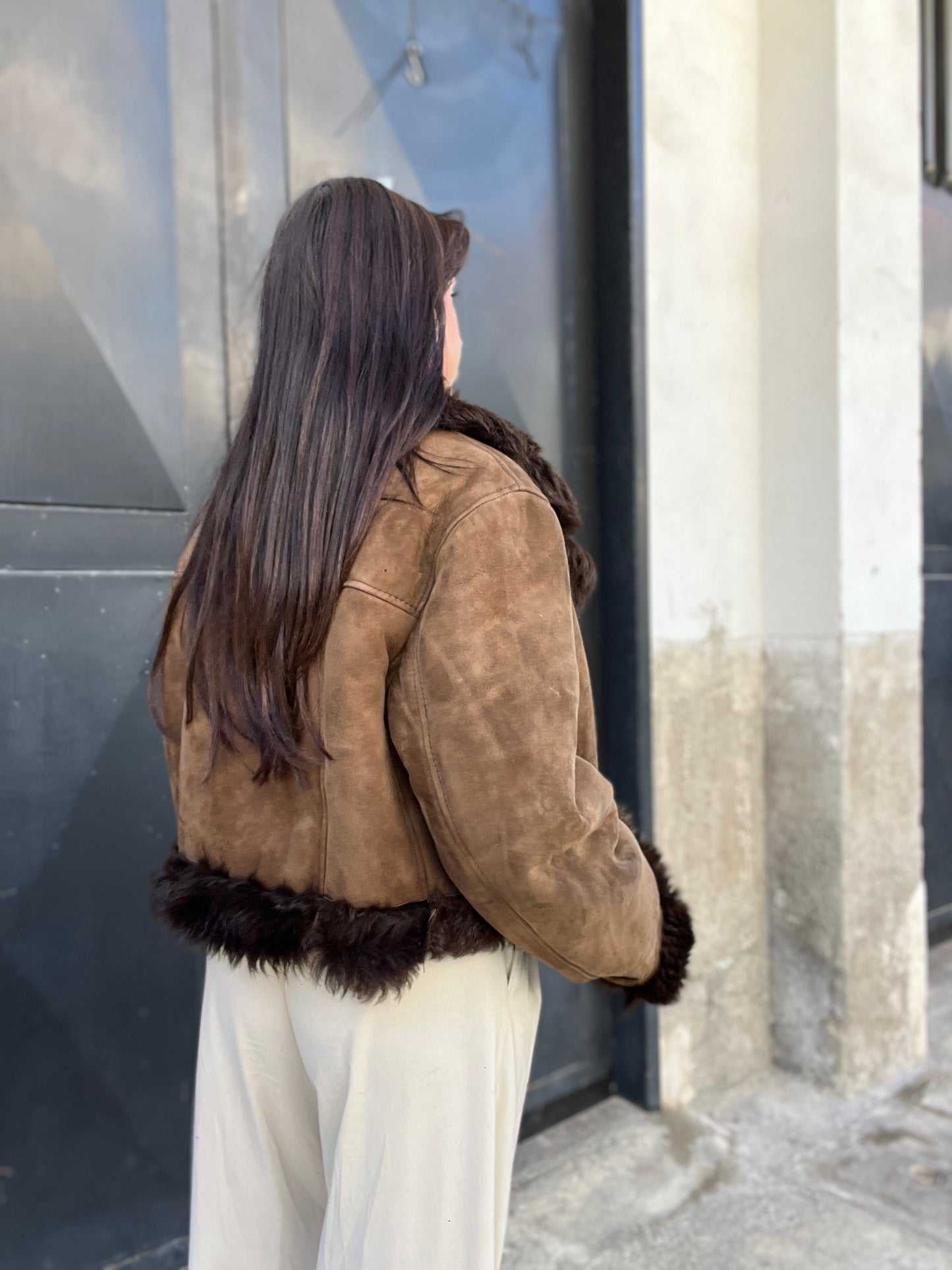 Shearling crop