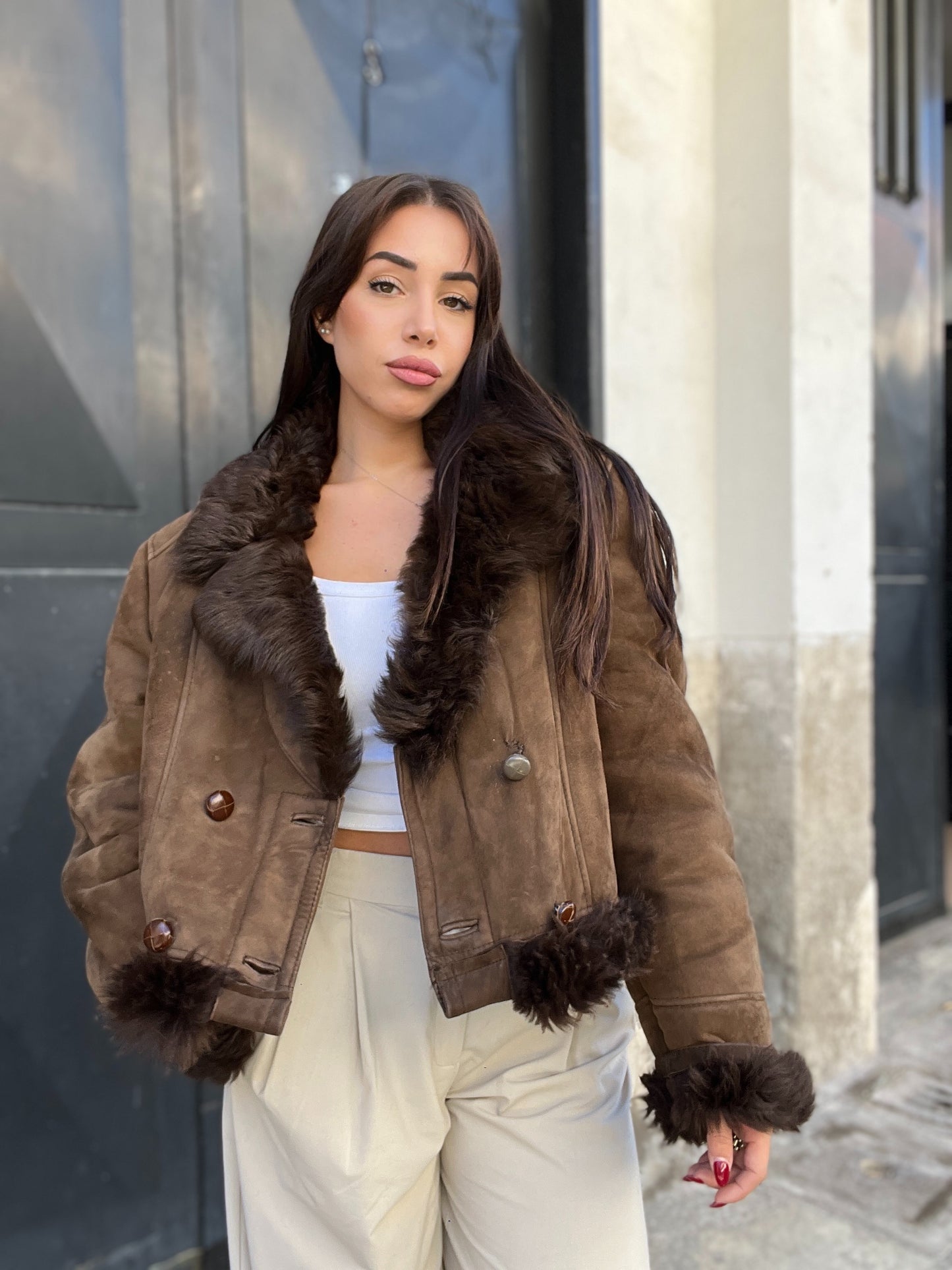 Shearling crop