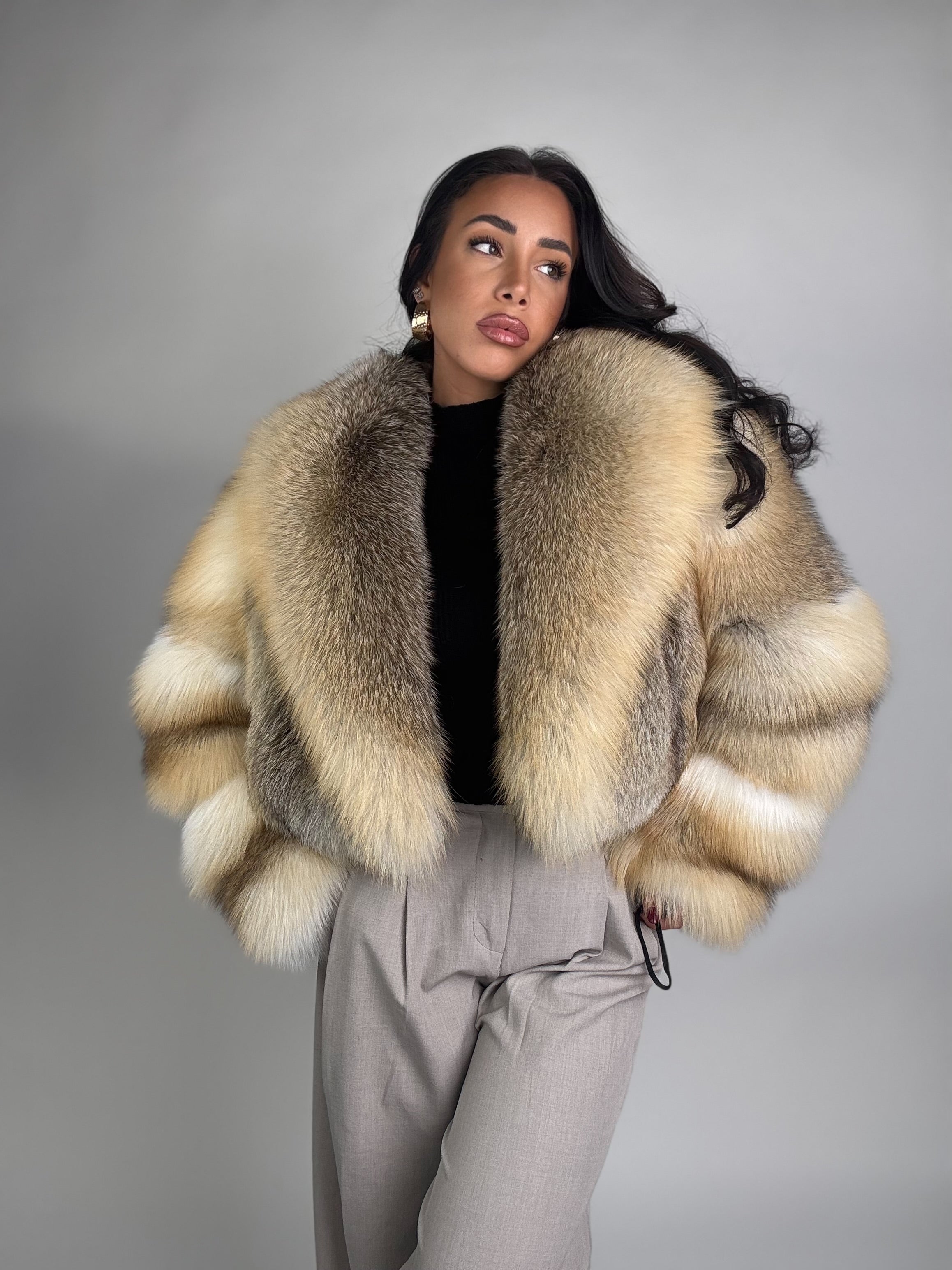 Giacca Diane in volpe golden