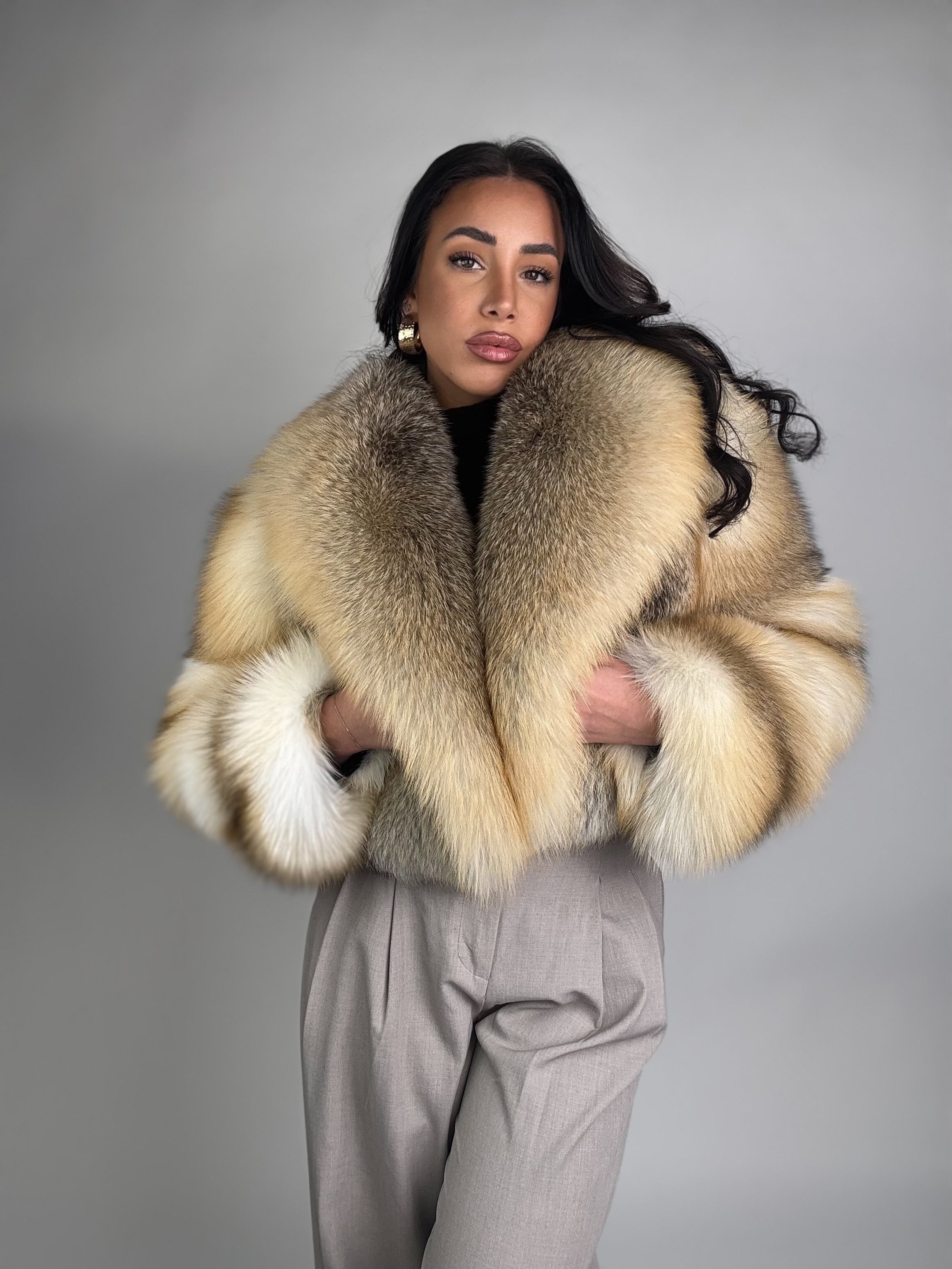 Giacca Diane in volpe golden