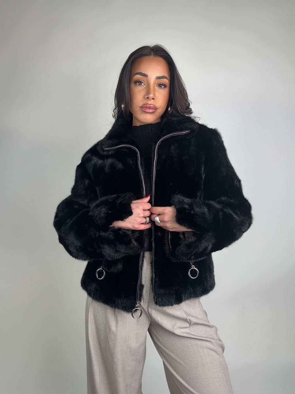 Mink Bomber Jacket