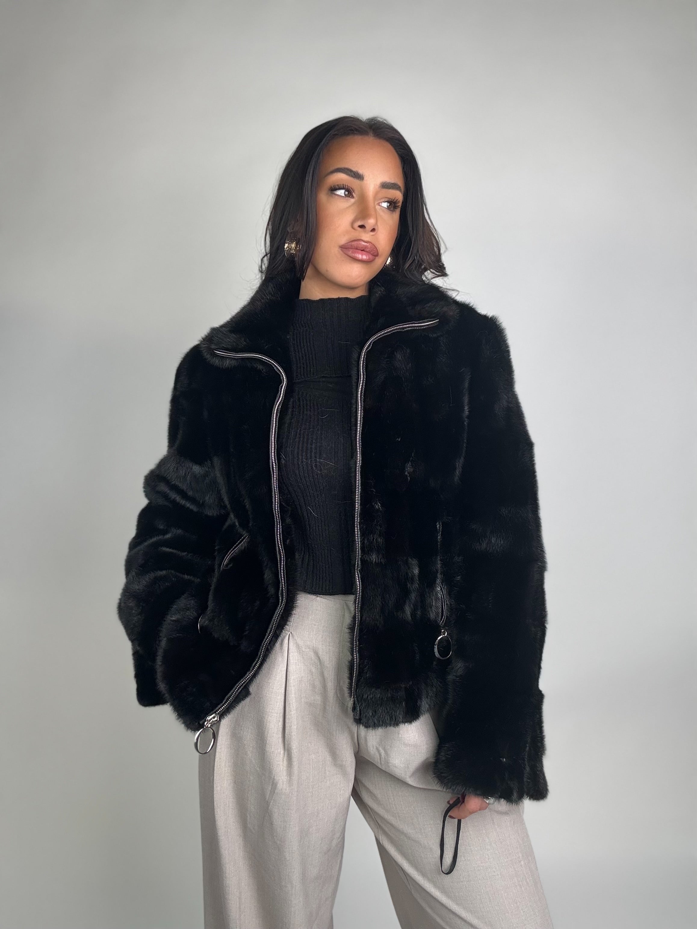 Mink Bomber Jacket