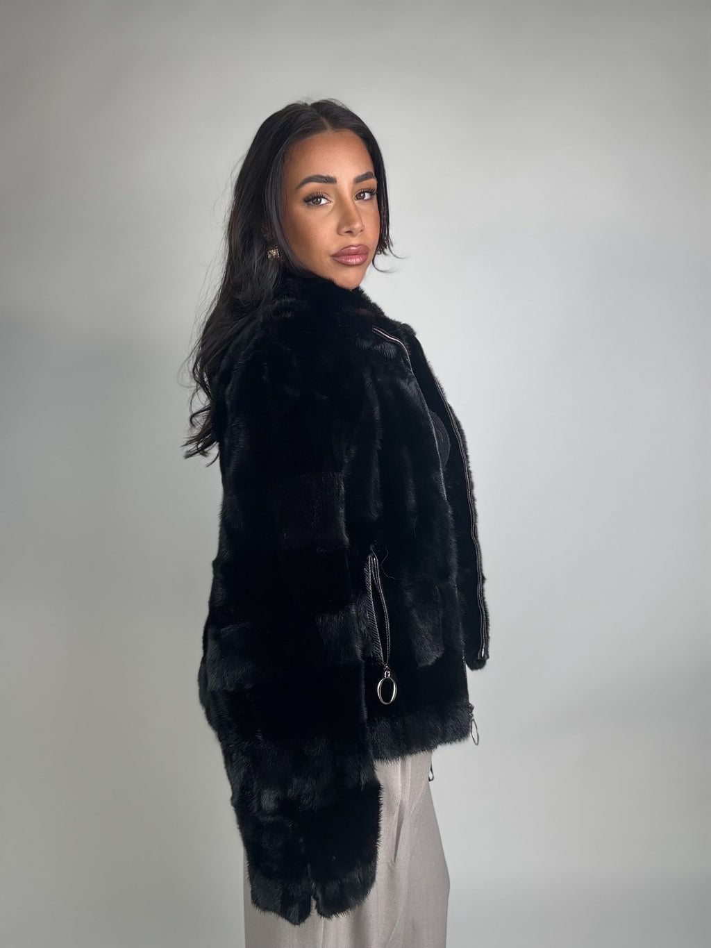 Mink Bomber Jacket