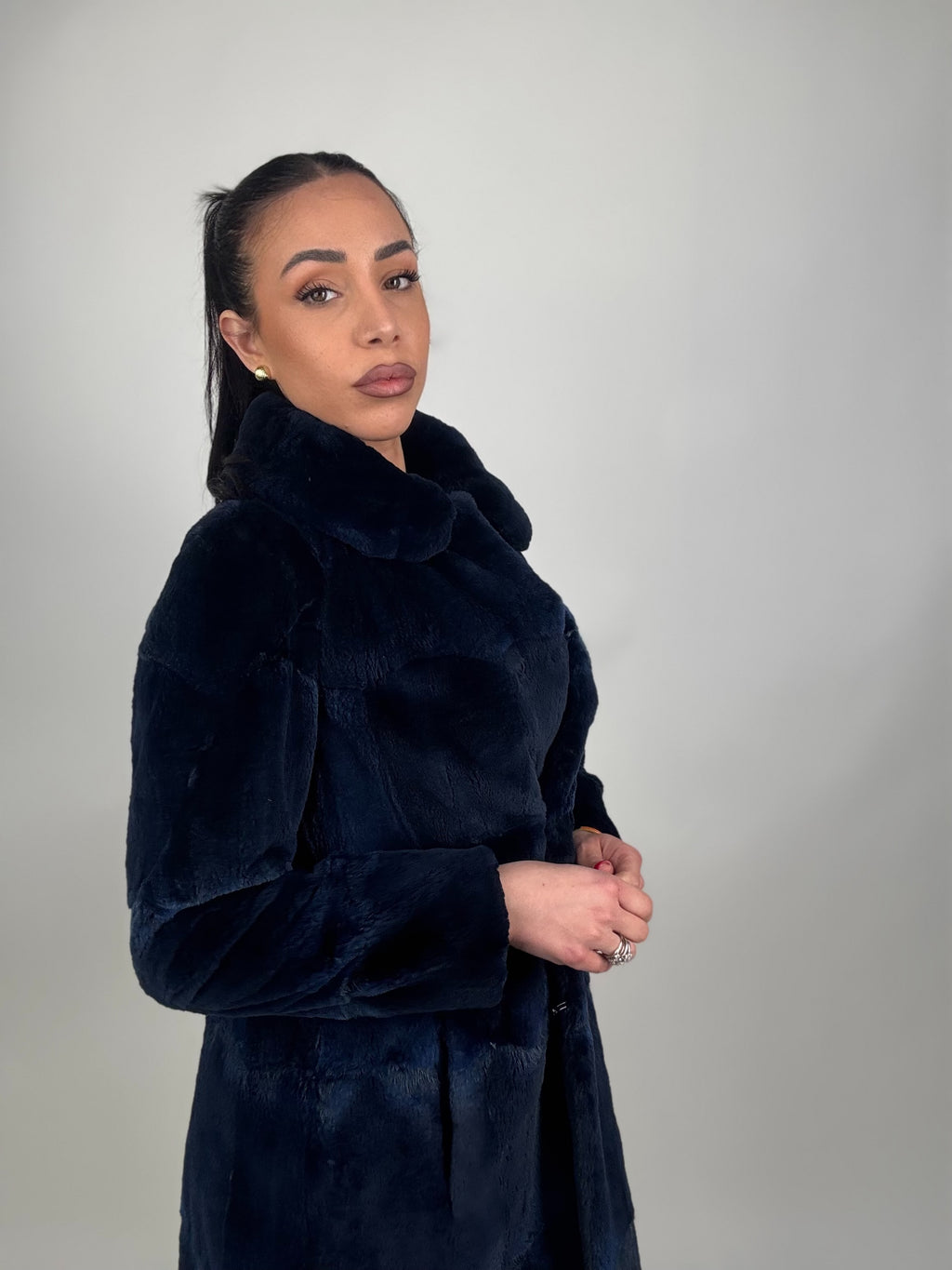Cappotto in visone rasato N617