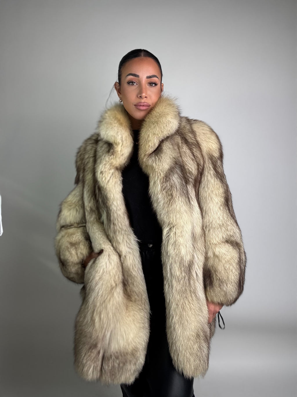 Giacca in volpe della groenlandia N08