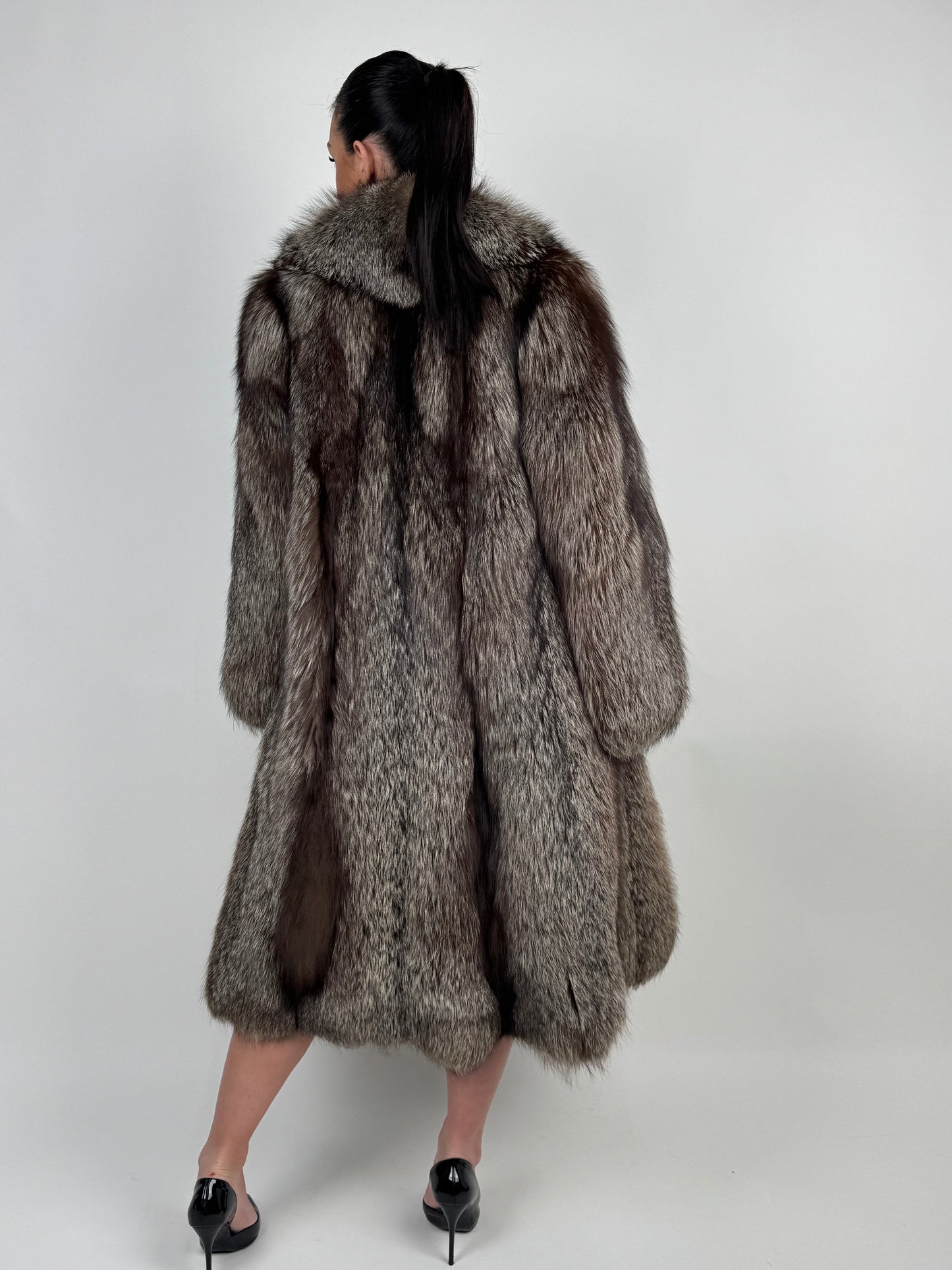 Cappotto in volpe argentata N484