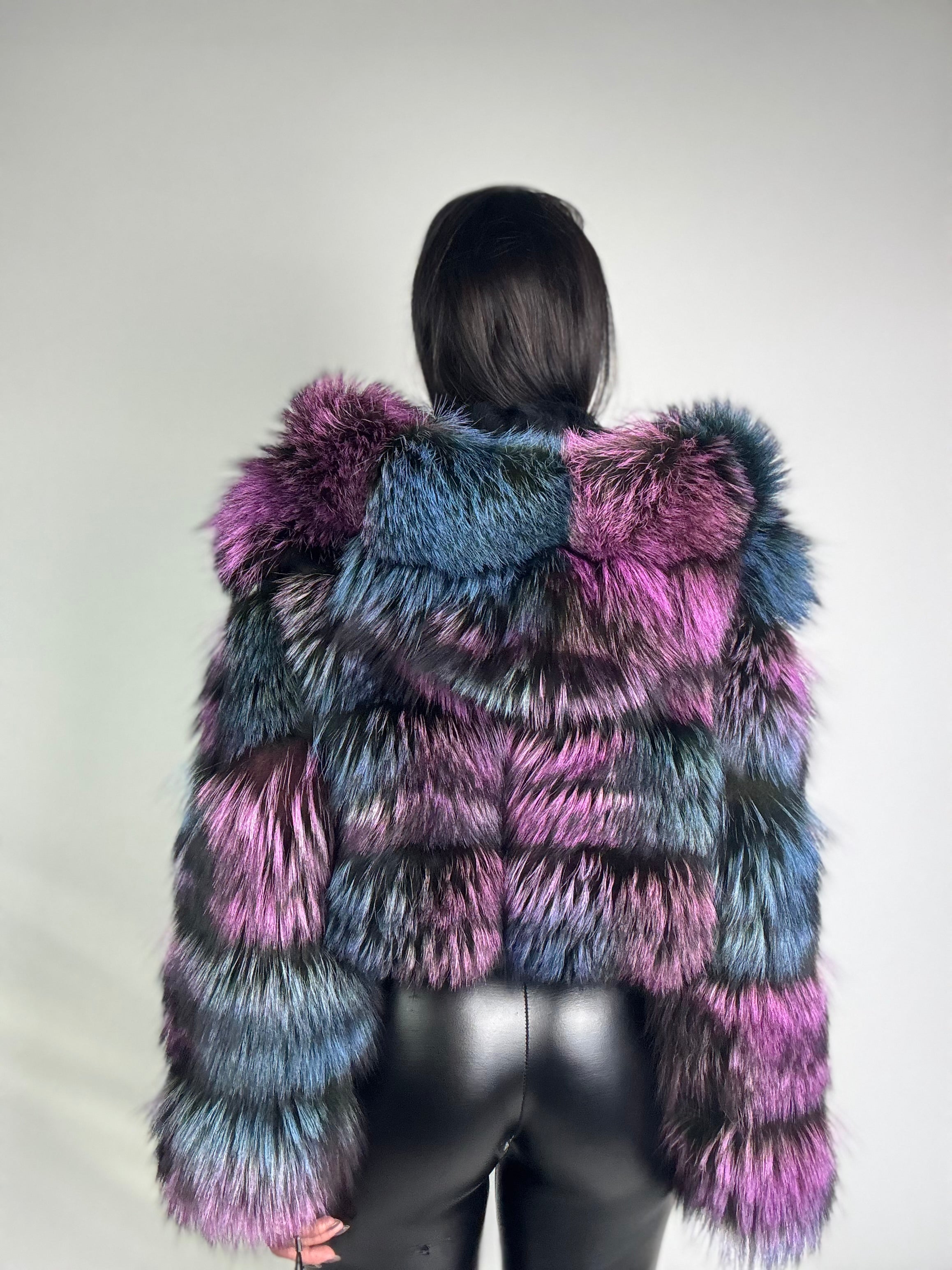 Bomber in volpe argentata