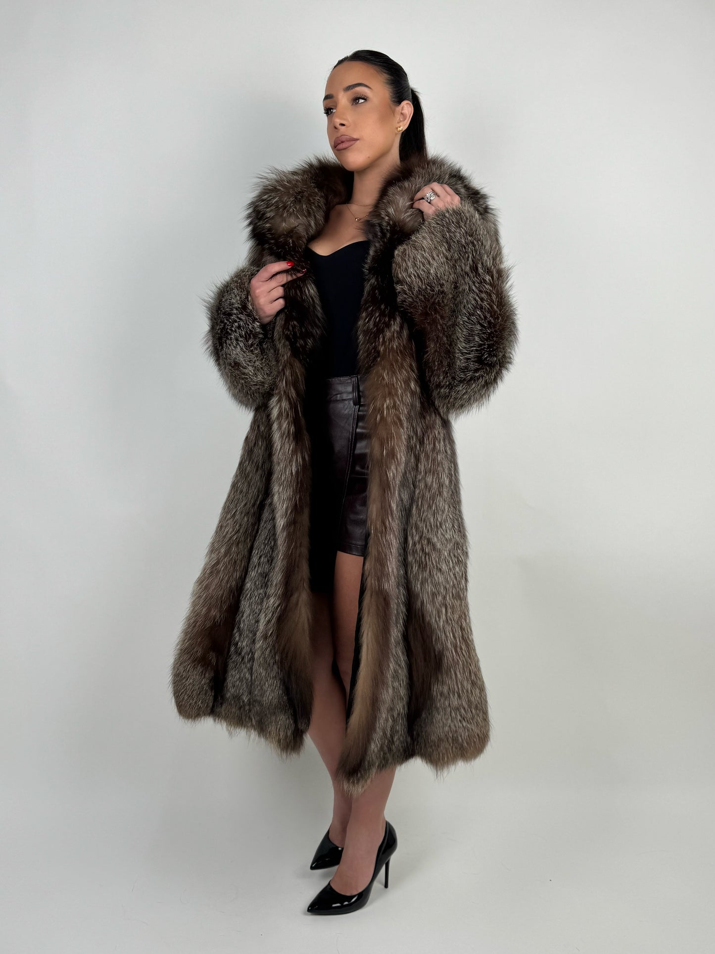 Cappotto in volpe argentata N484