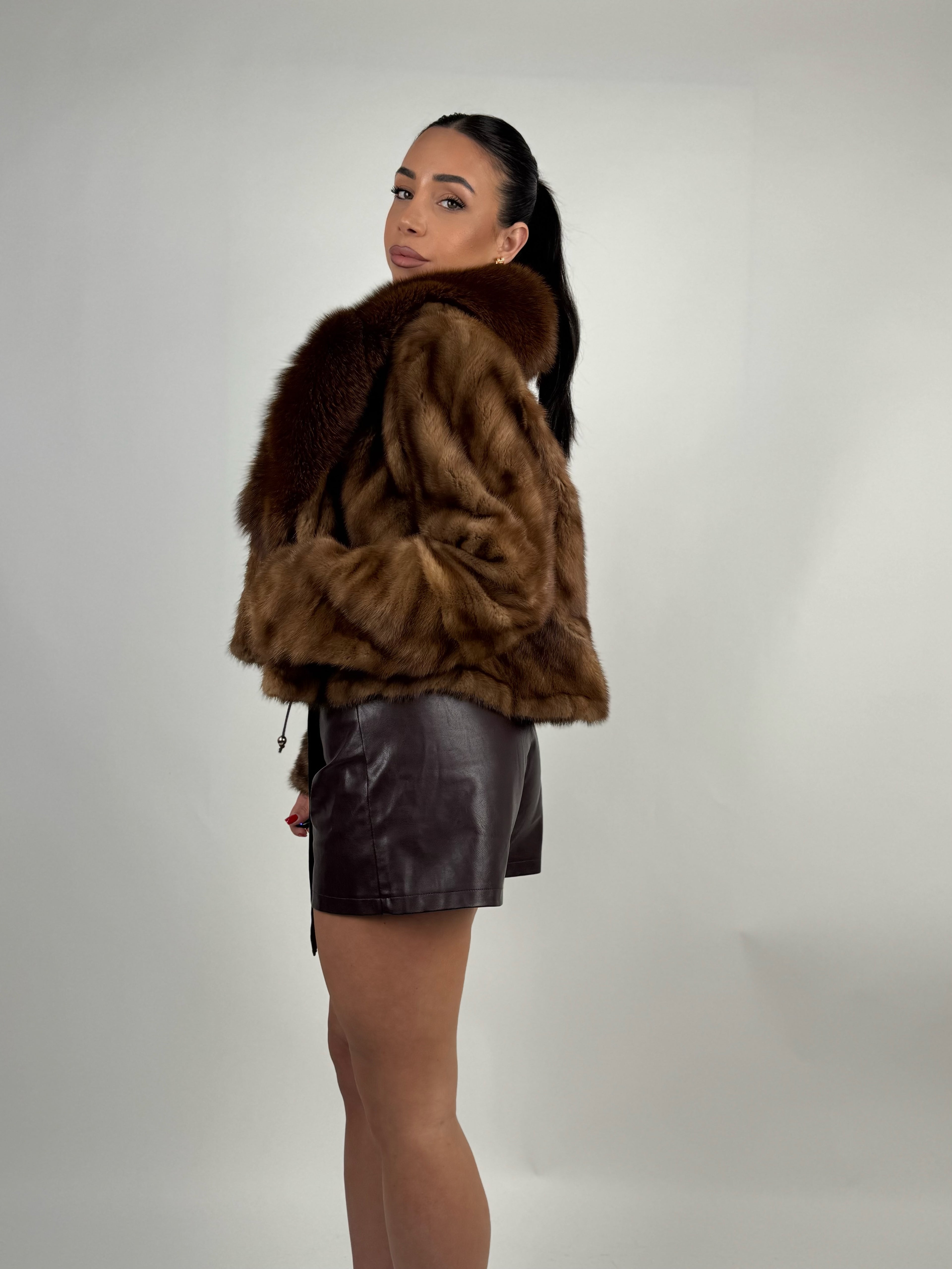 Giacca in visone e volpe N447
