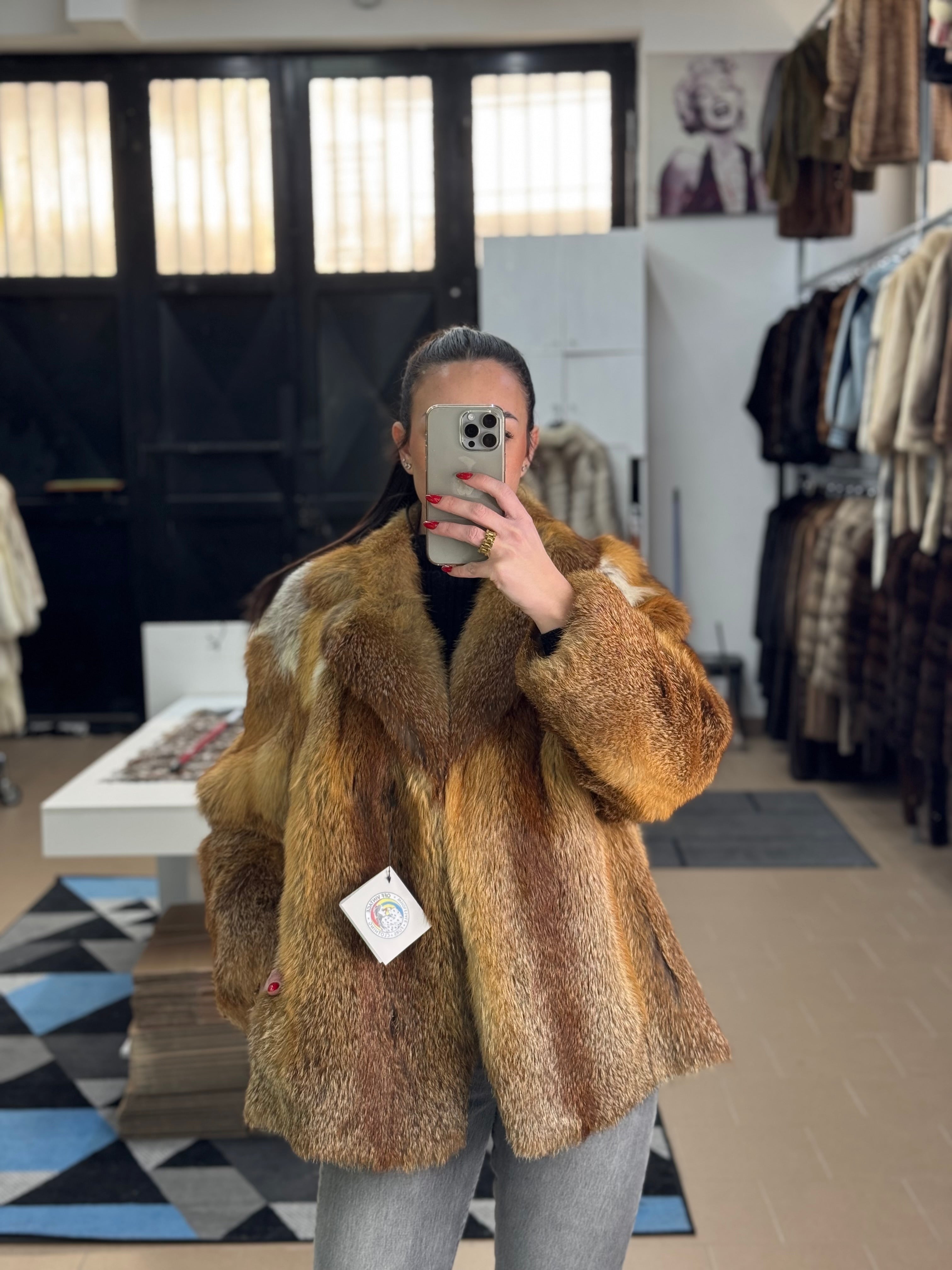 Giacca in volpe rossa