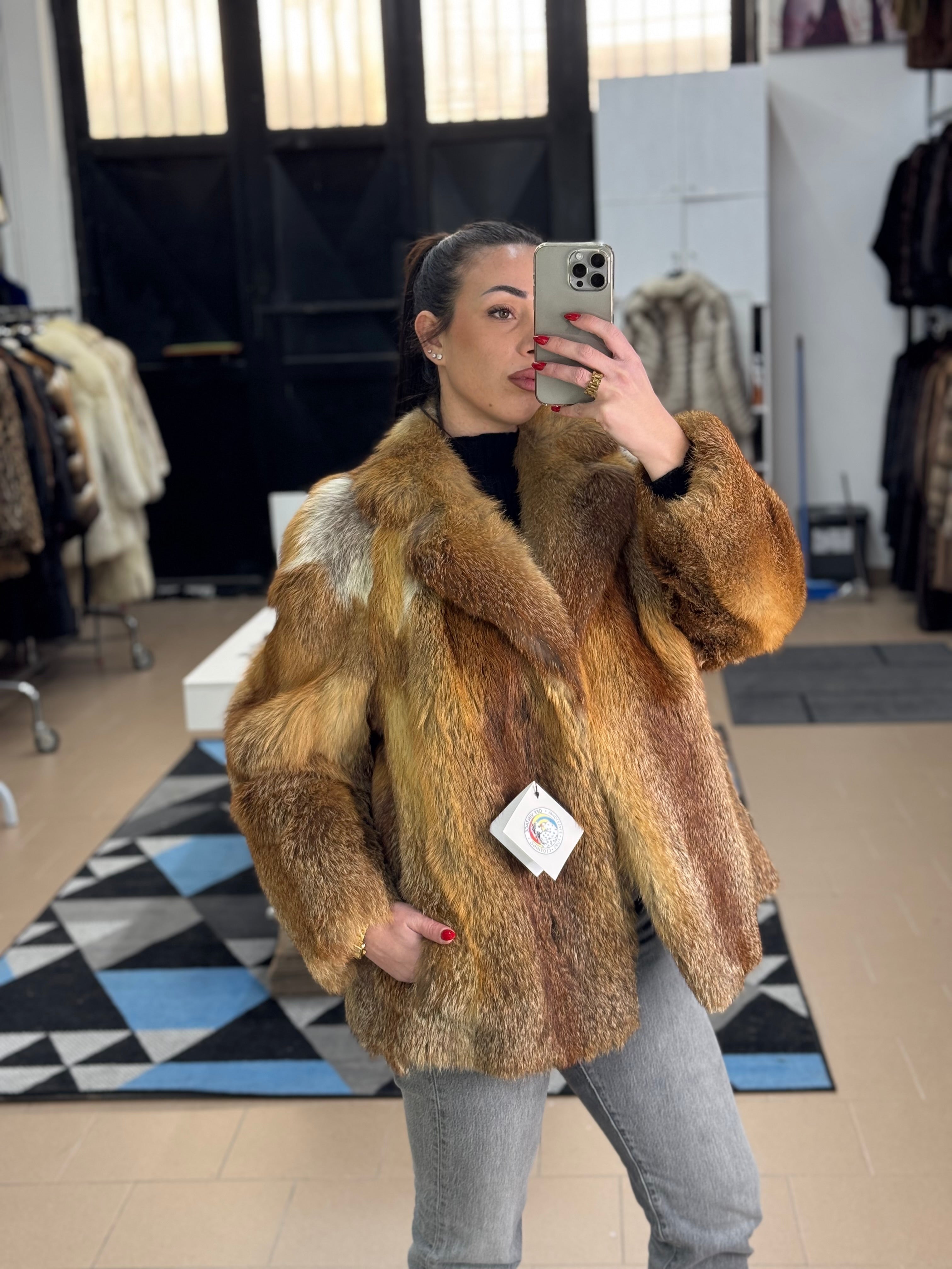 Giacca in volpe rossa