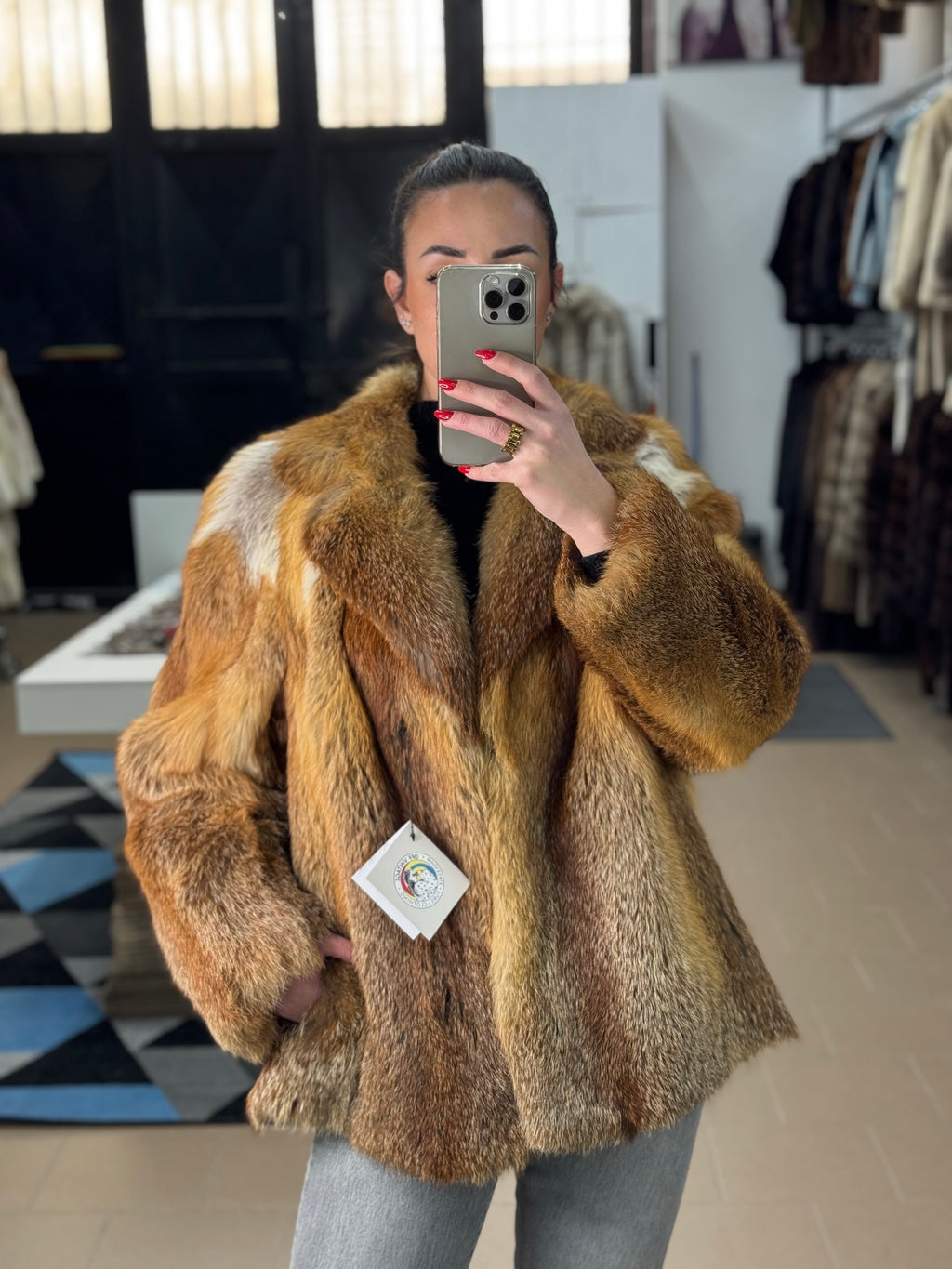 Giacca in volpe rossa