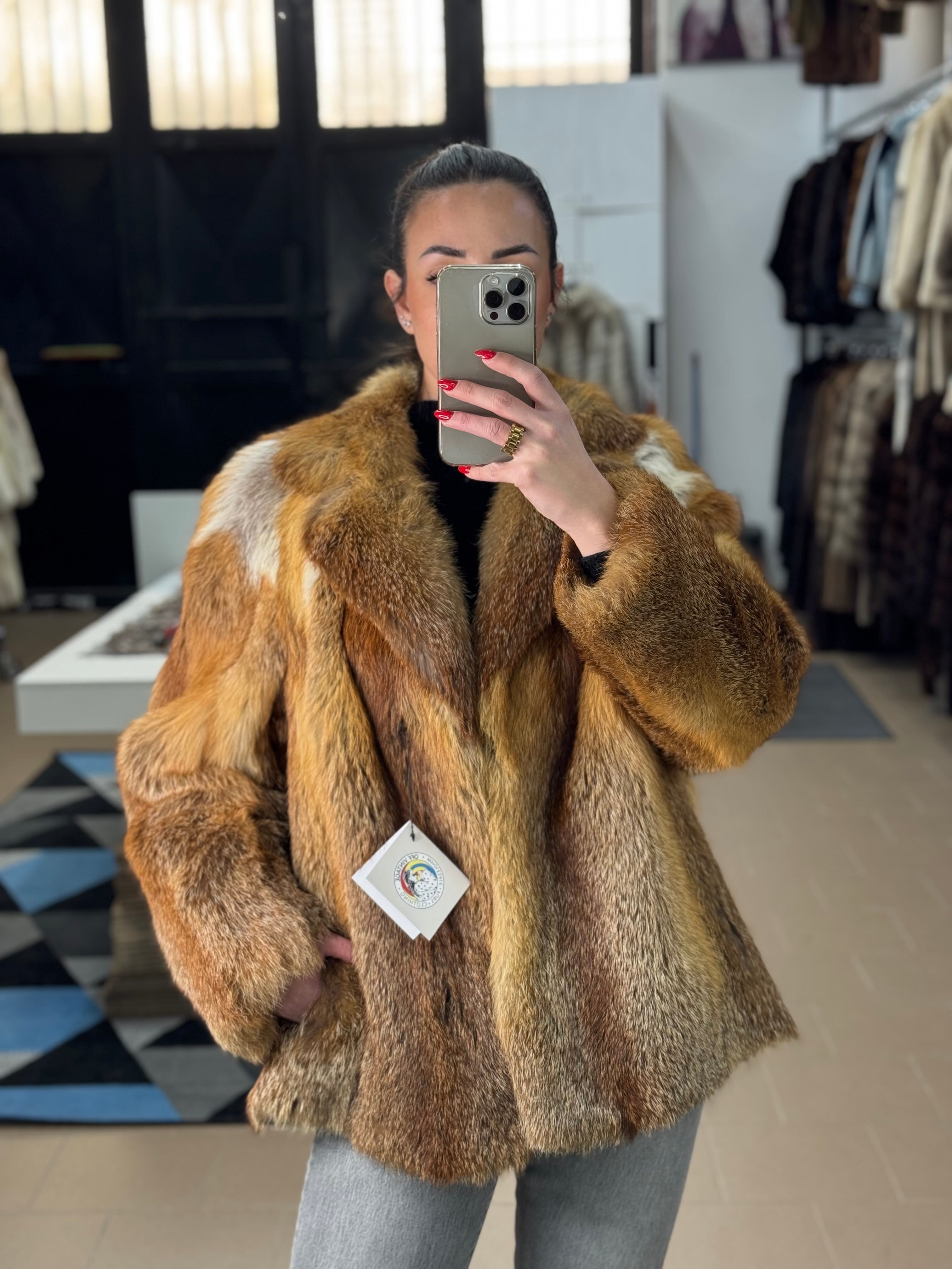 Giacca in volpe rossa