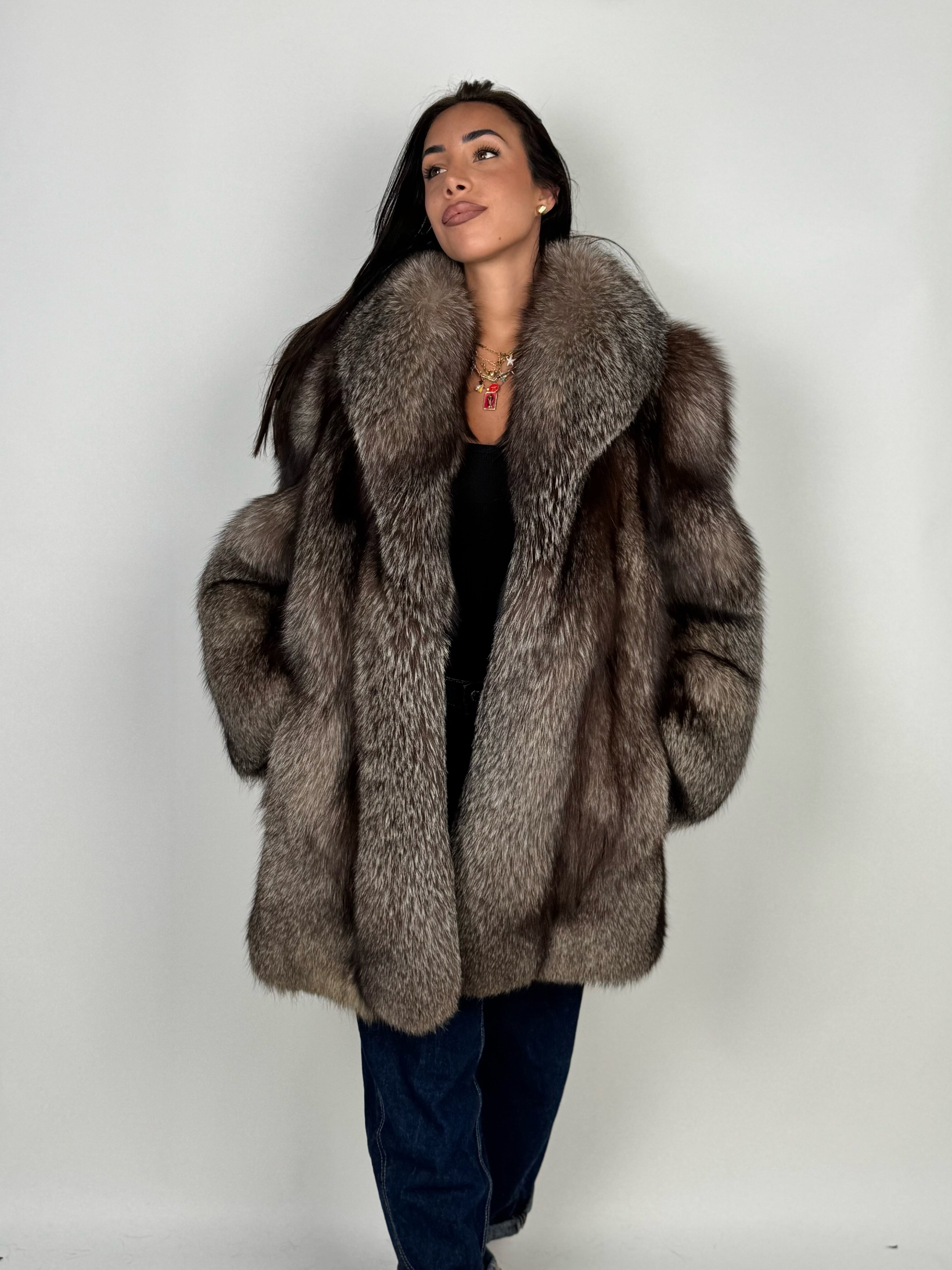Giacca in volpe frost N759
