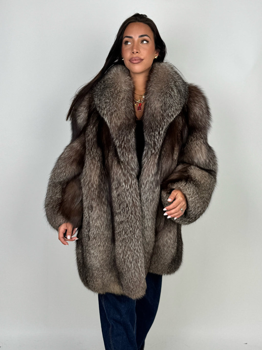 Giacca in volpe frost N759