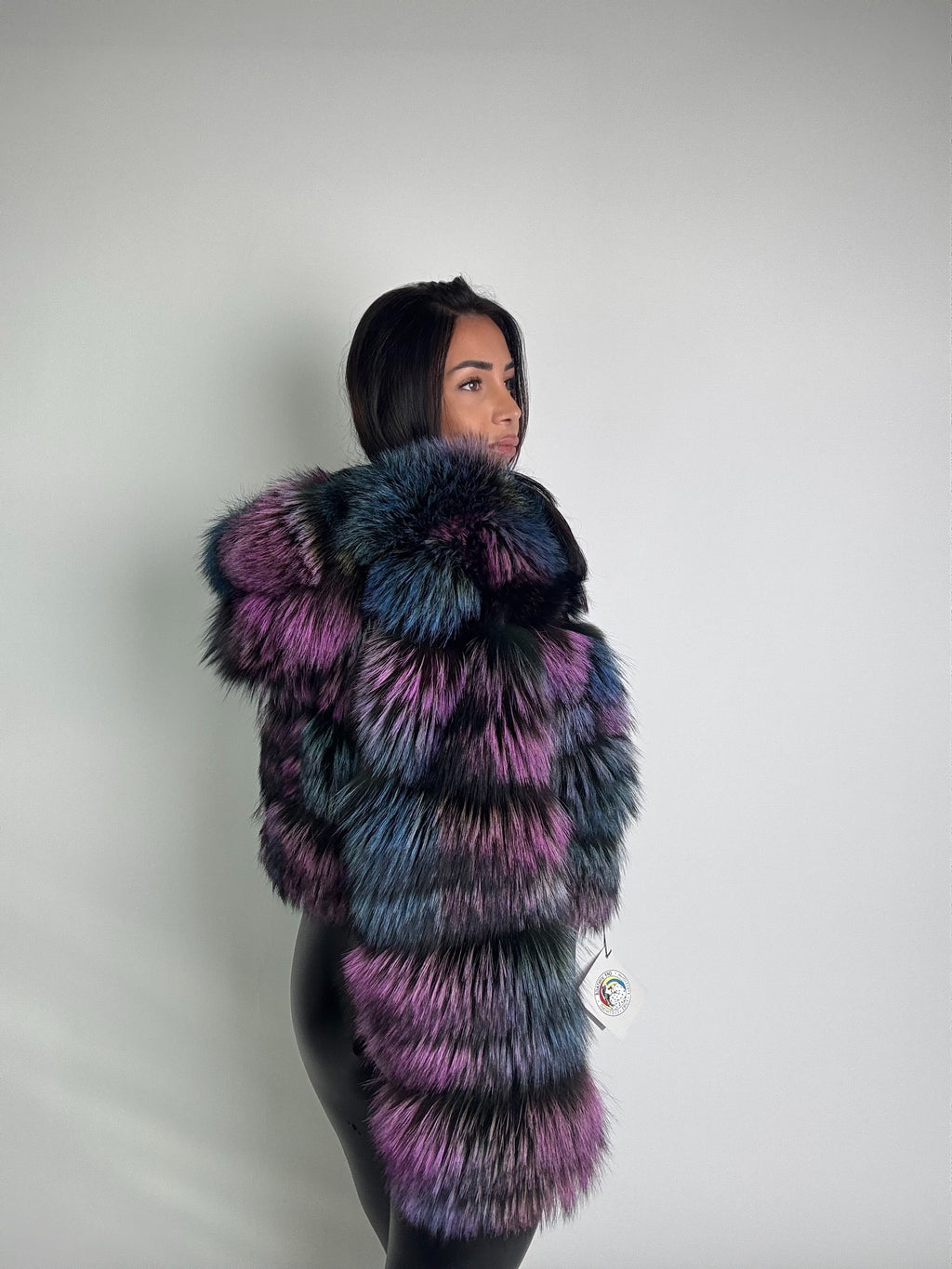 Bomber in volpe argentata