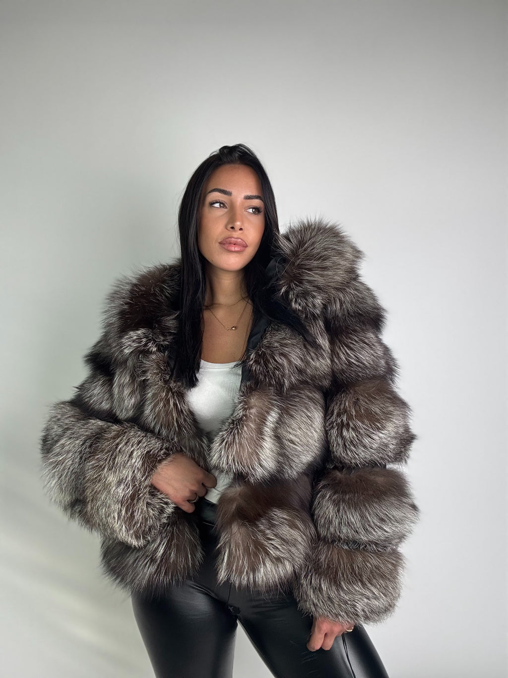 Bomber in volpe argentata N87