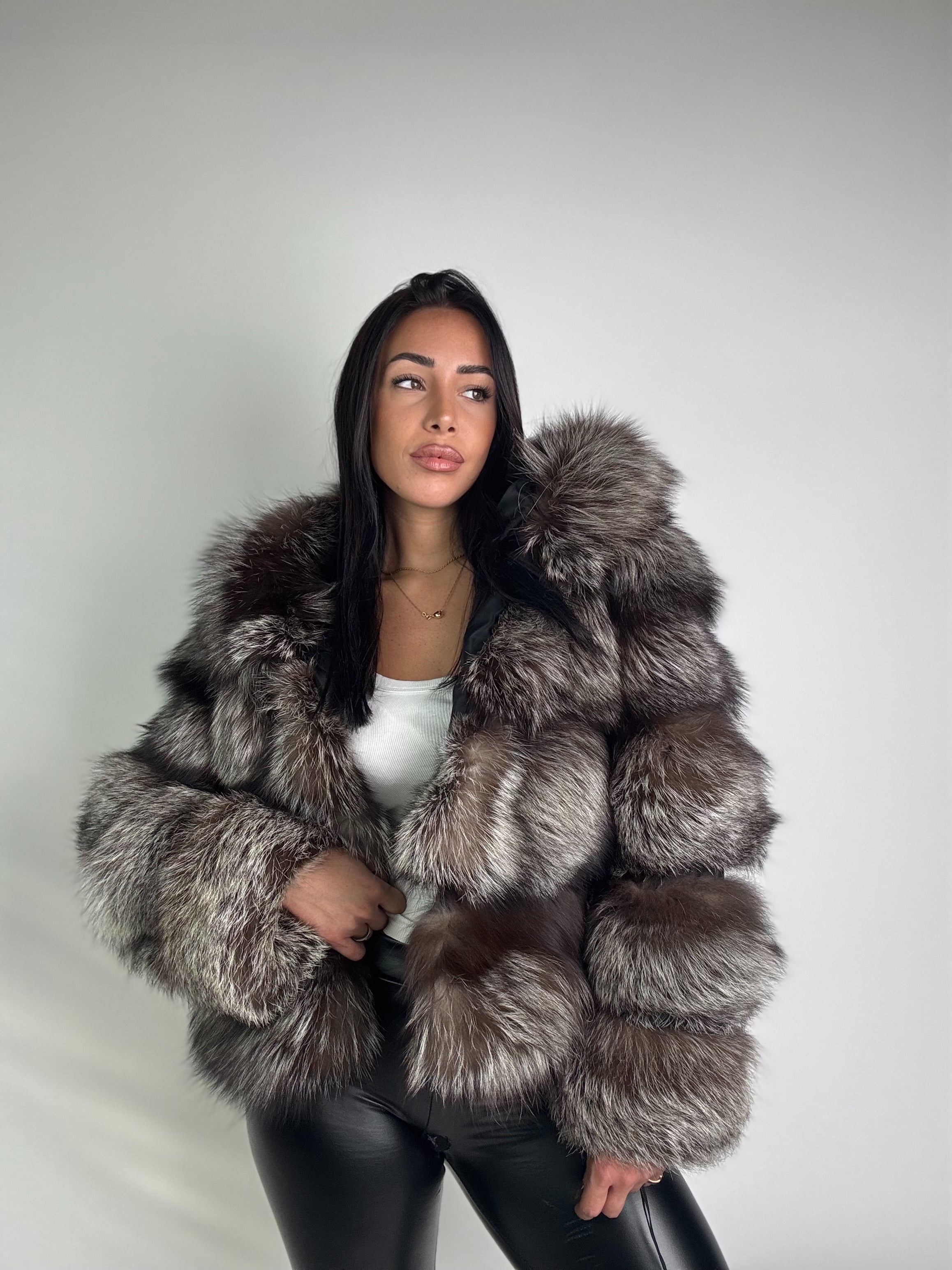 Bomber in volpe argentata N87