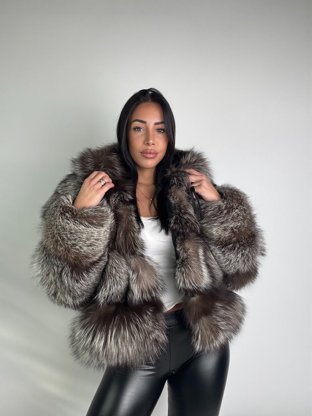 Bomber in volpe argentata N87