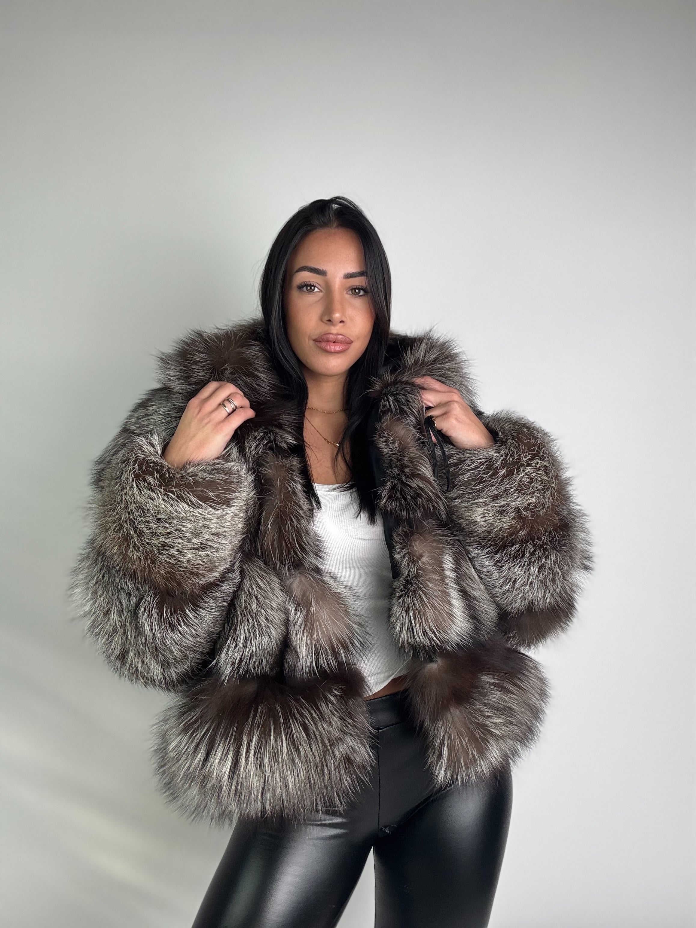 Bomber in volpe argentata N87