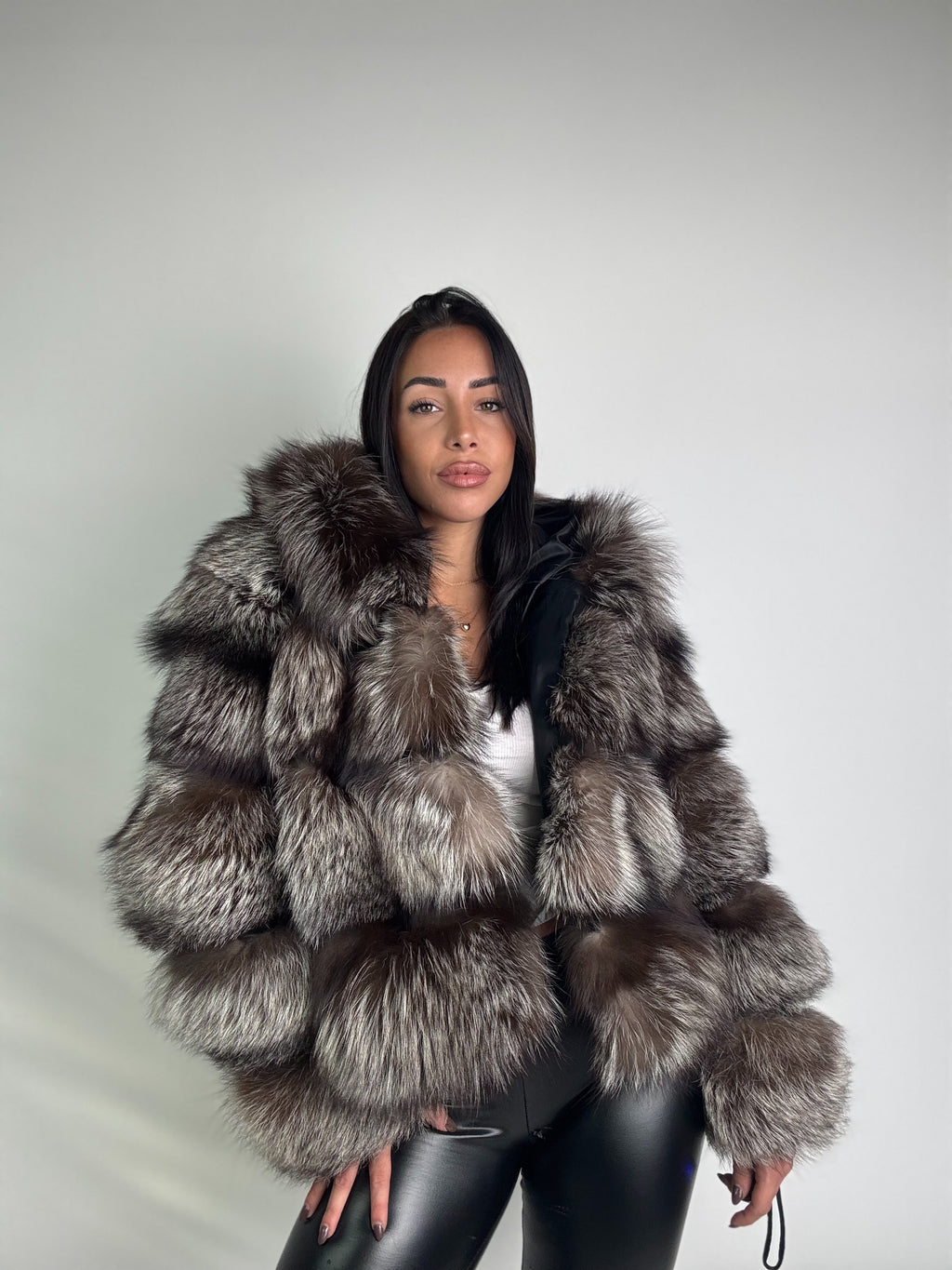 Bomber in volpe argentata N87