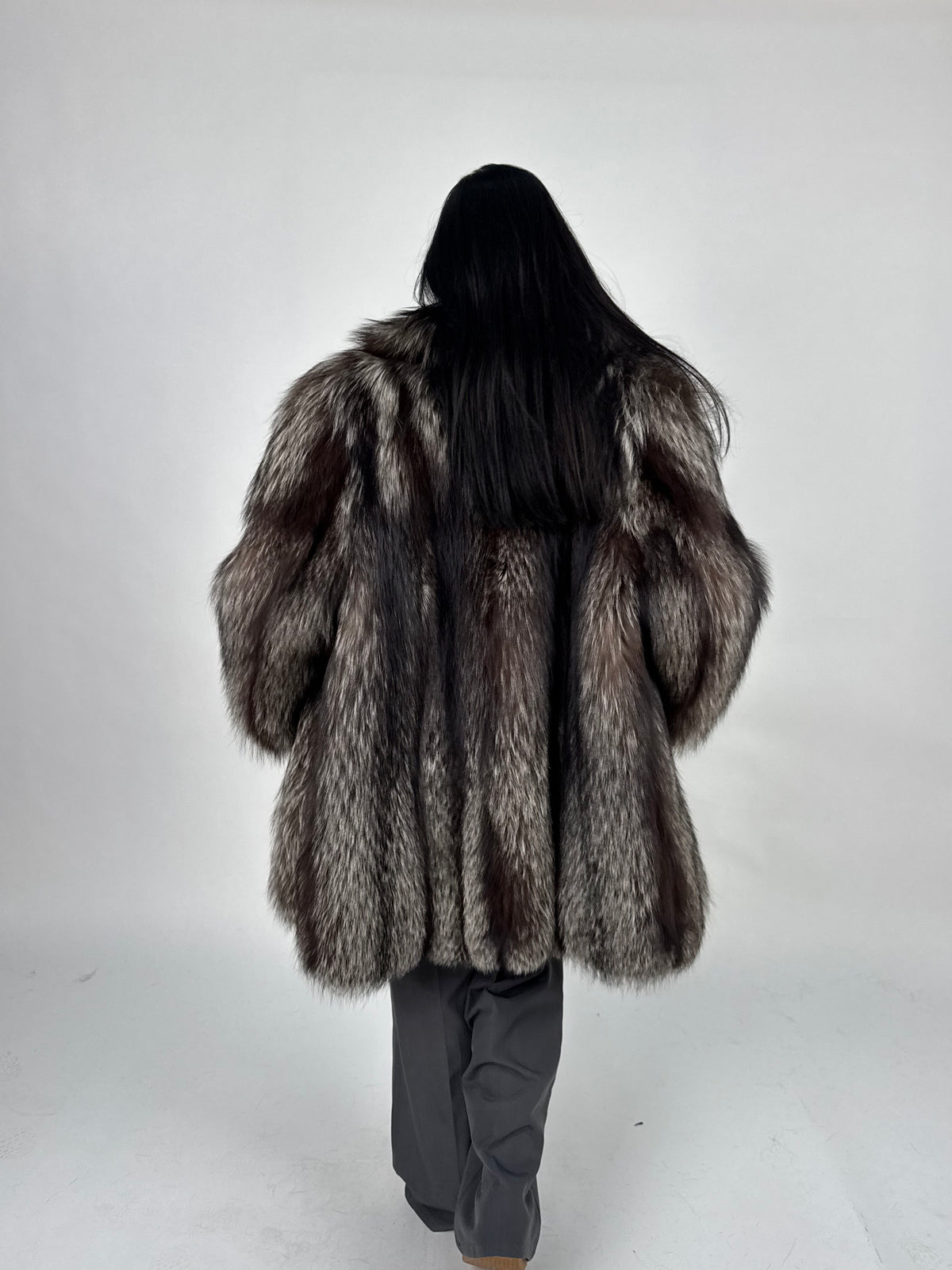 Giacca in volpe argentata N822