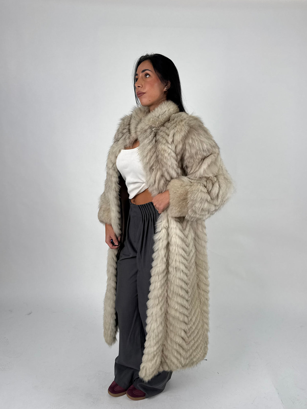 Cappotto in volpe della groenlandia N826