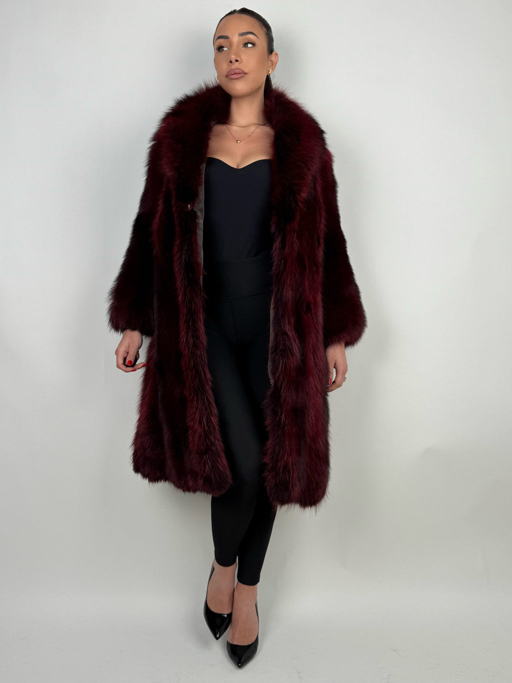 Giacca in volpe red N490