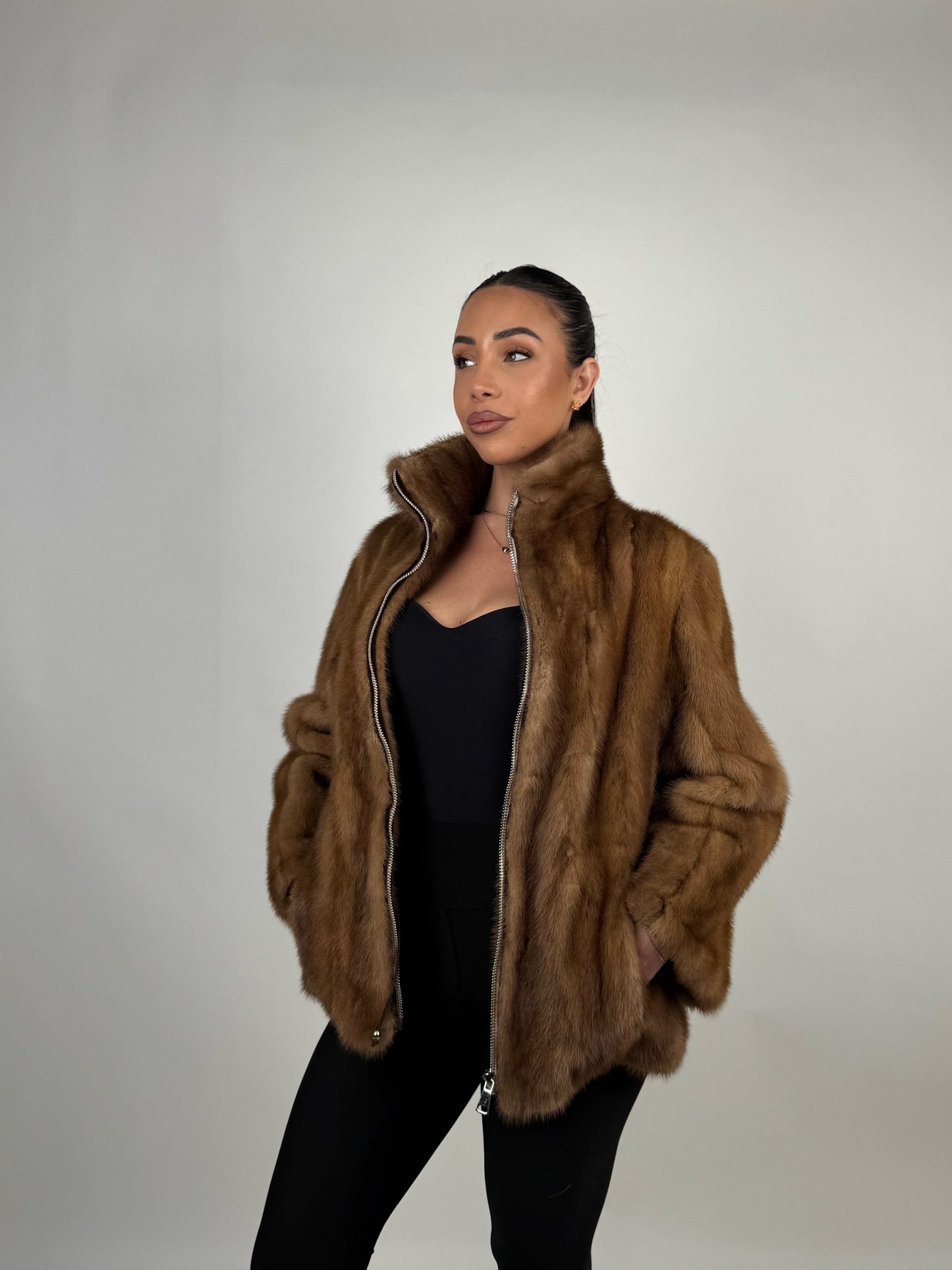 Mink Bomber Jacket