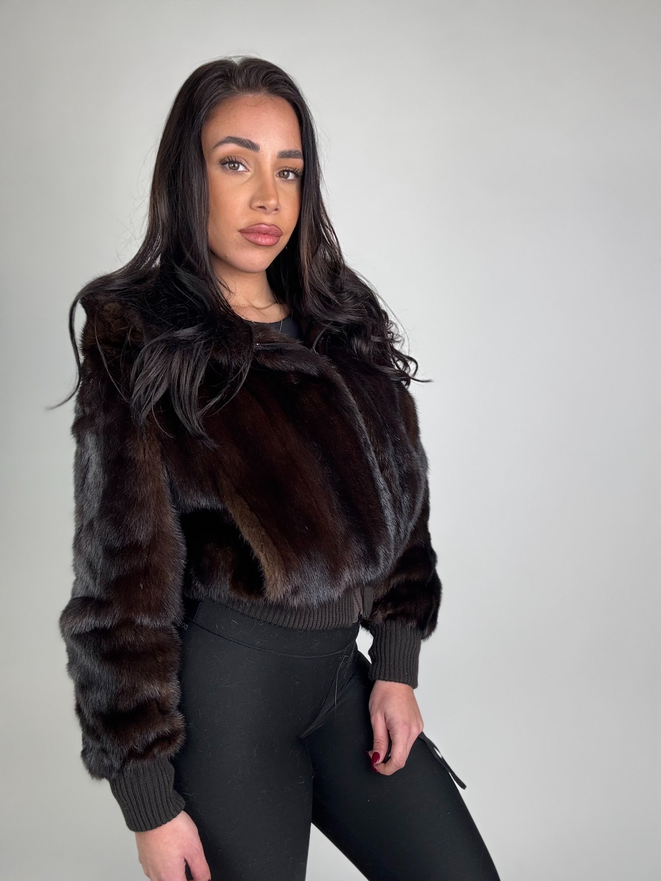 Mink Bomber Jacket