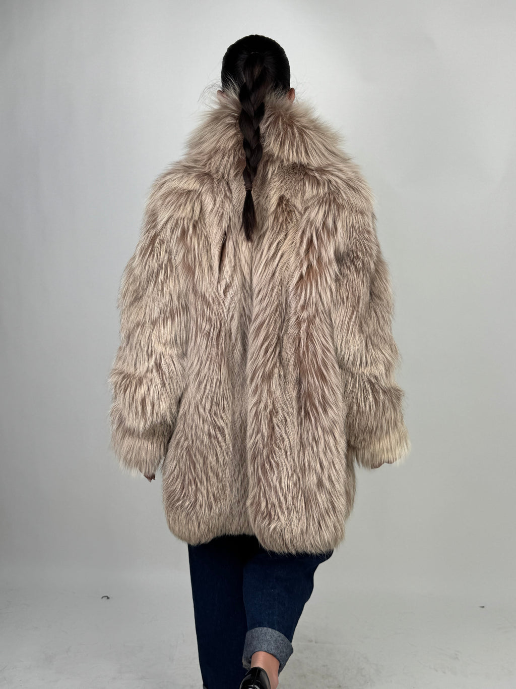 Giacca in volpe argentata N775