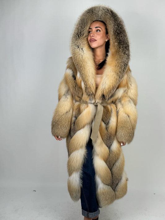 Cappotto in volpe golden N765