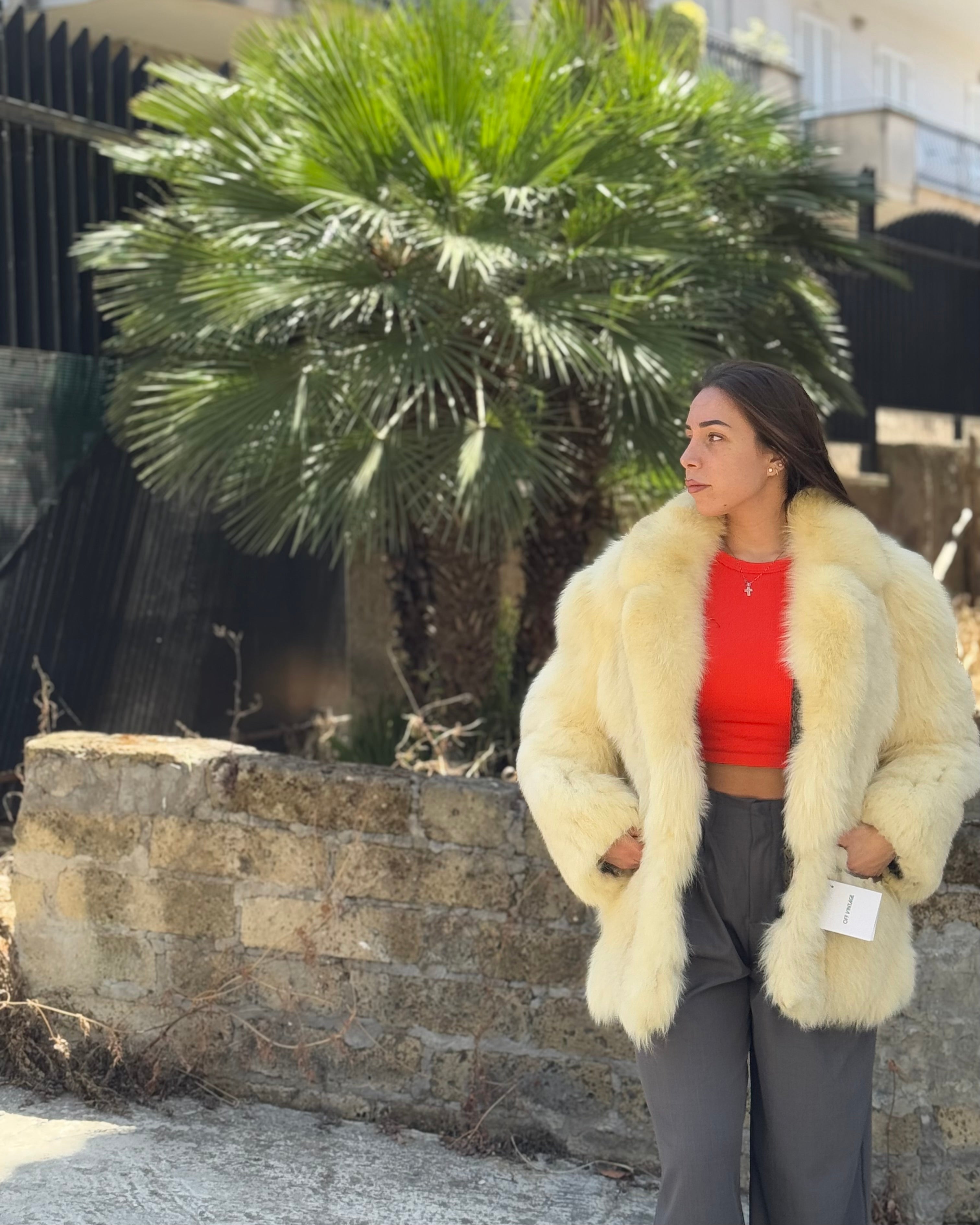 Giacca in volpe polare