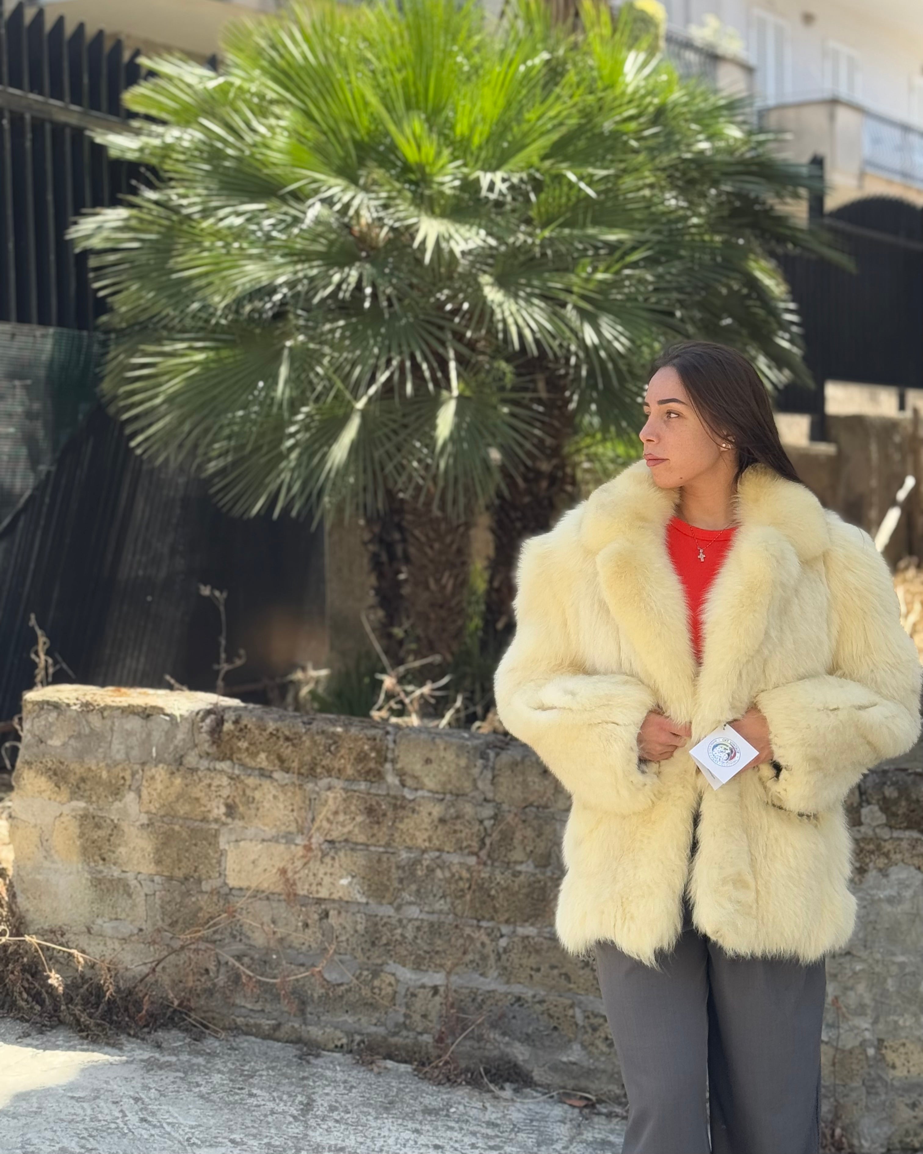 Giacca in volpe polare