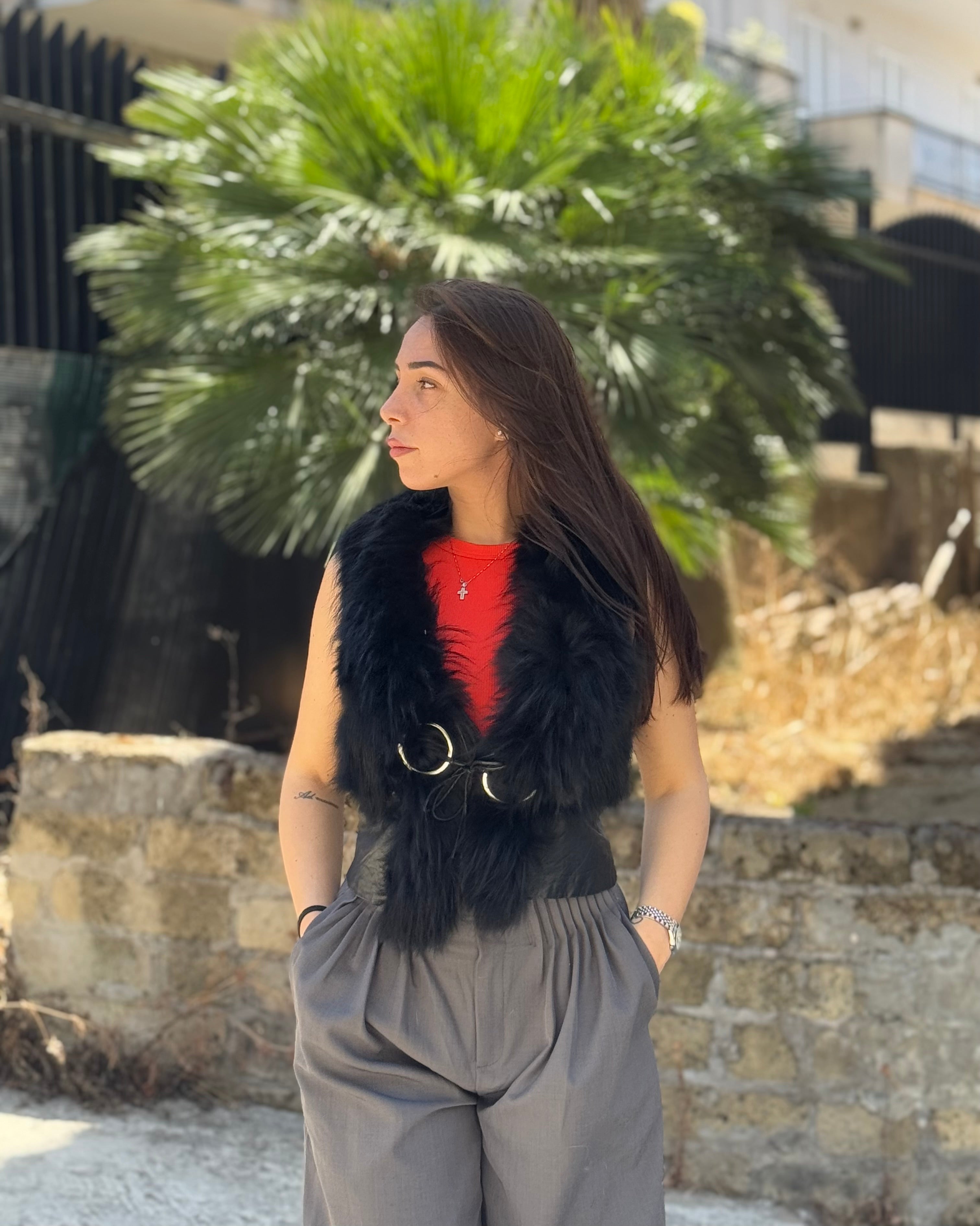 Smanicato in volpe Balmain