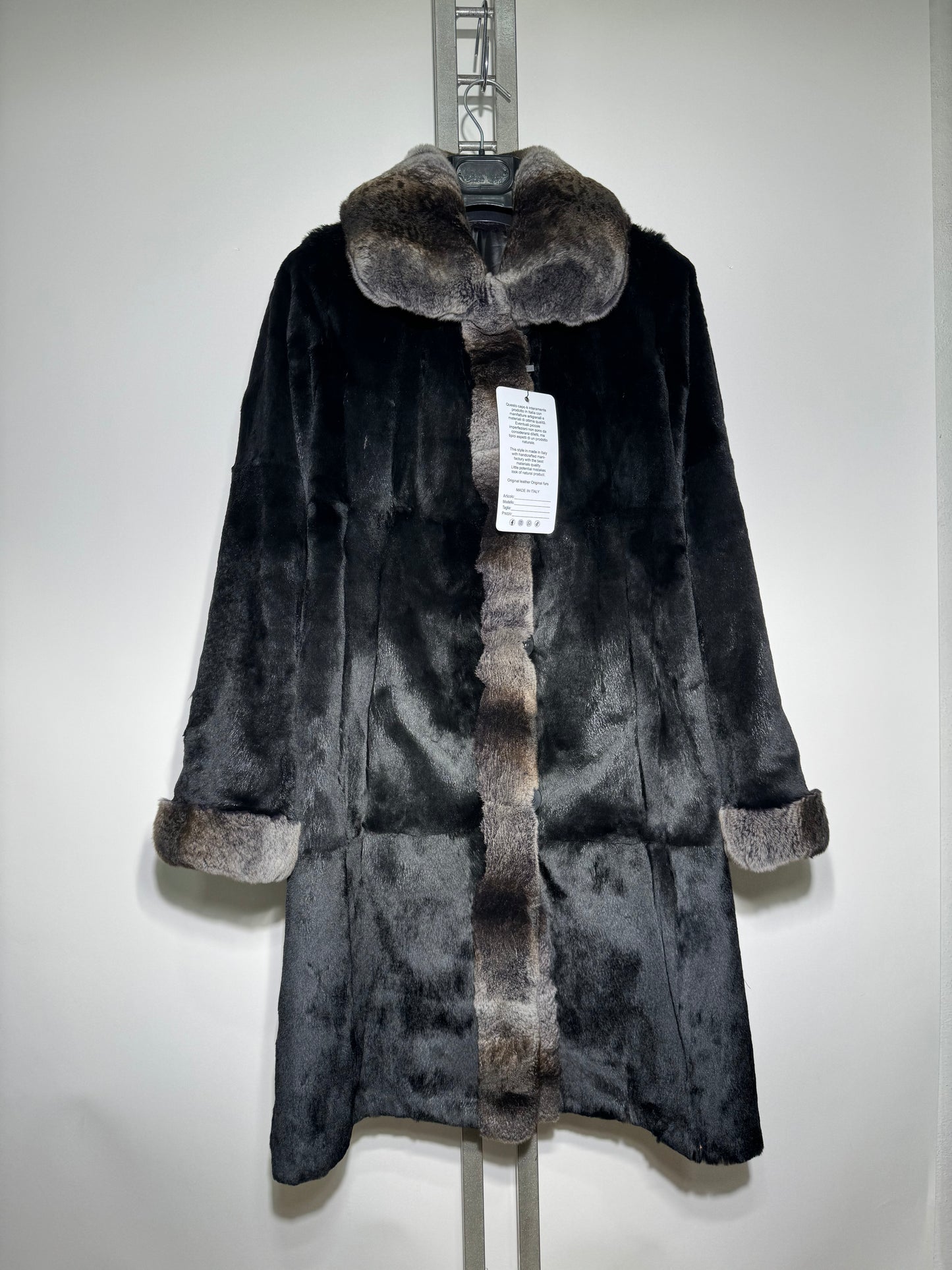 Cappotto di rex cincillà reversibile