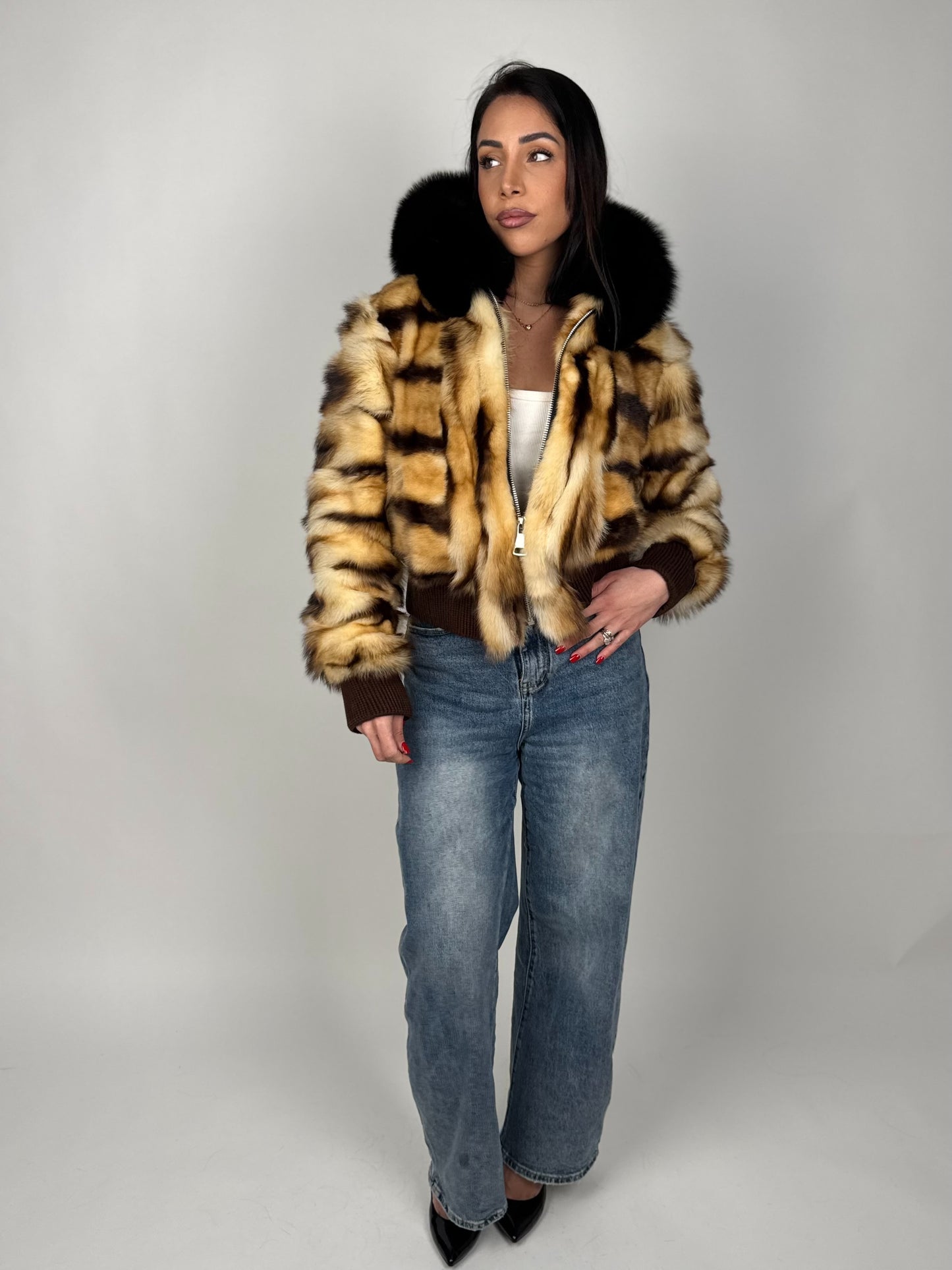 Mink Bomber Jacket
