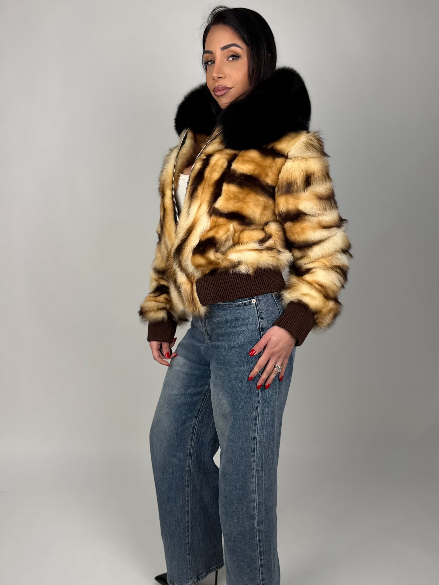 Mink Bomber Jacket