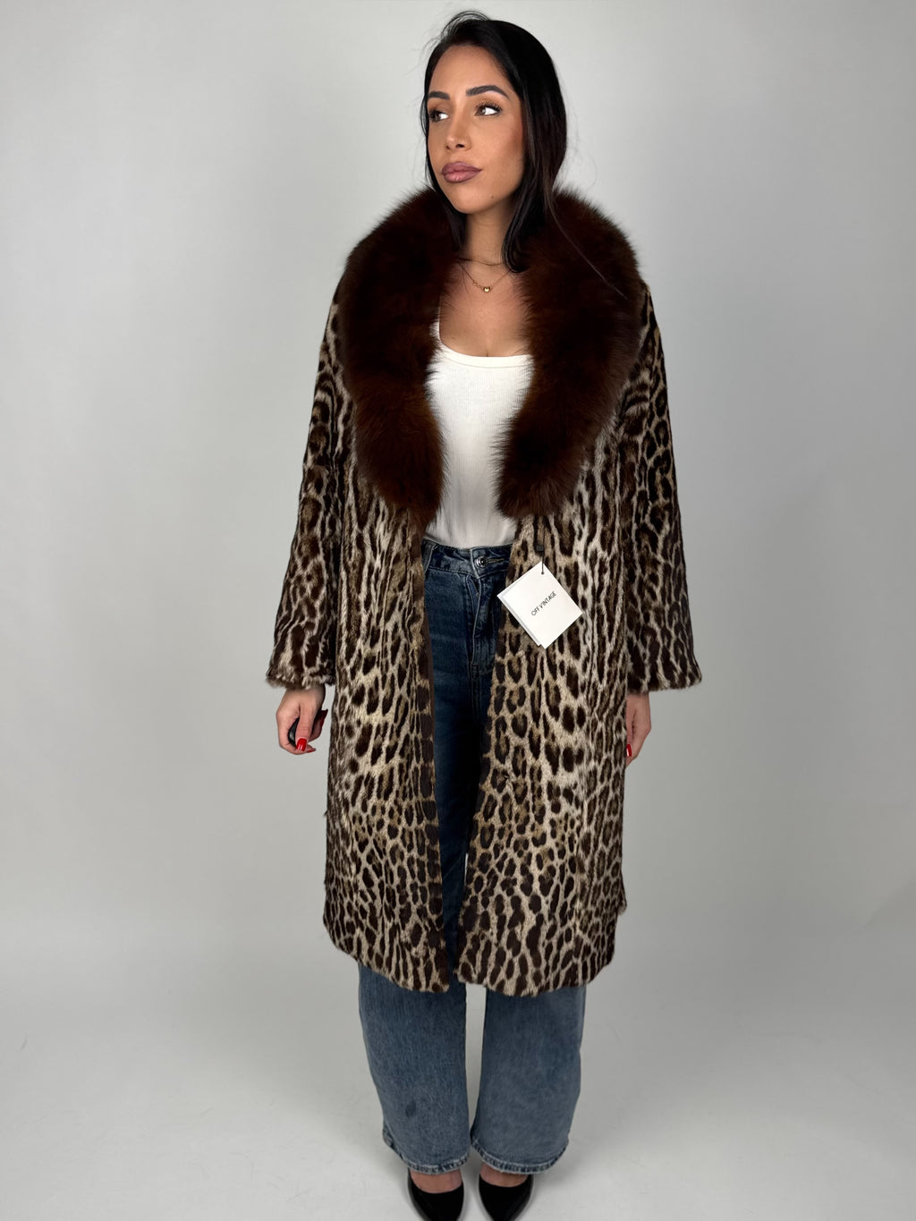 Cappotto in leopardo e volpe N58
