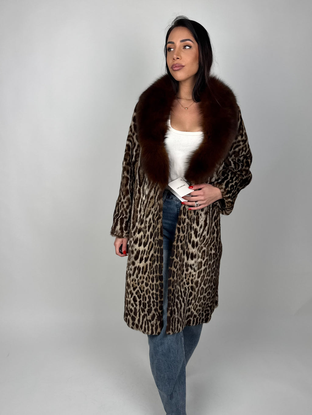 Cappotto in leopardo e volpe N58