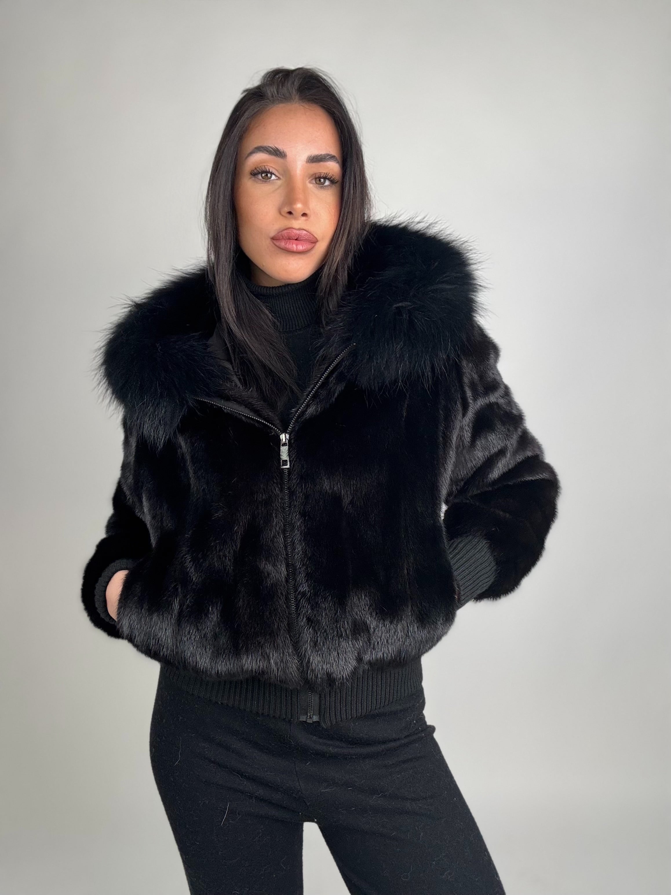 Mink Bomber Jacket