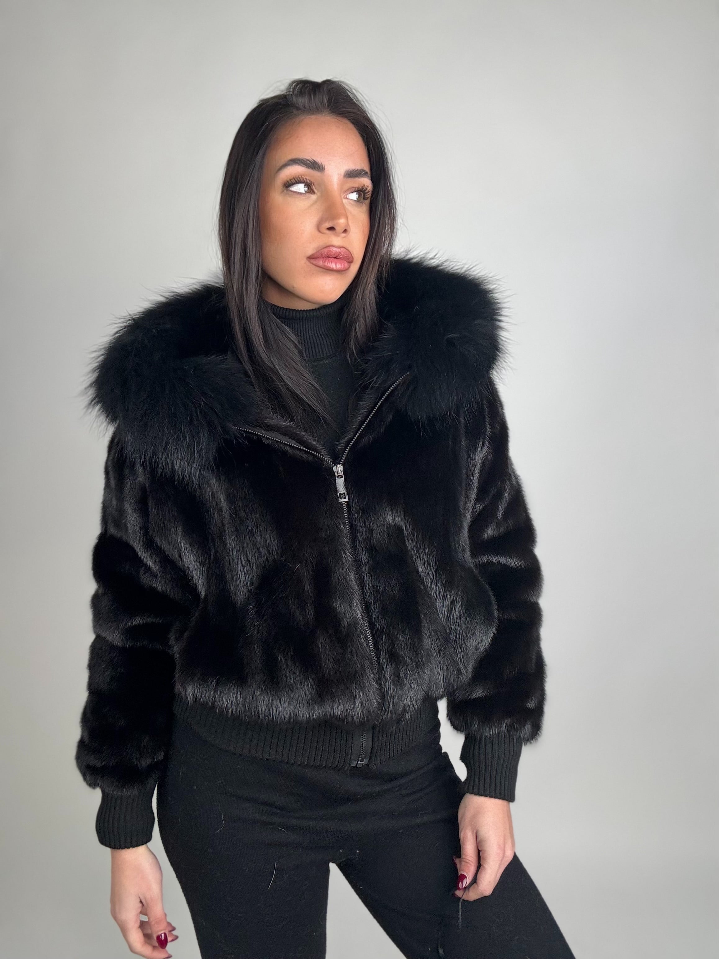 Mink Bomber Jacket