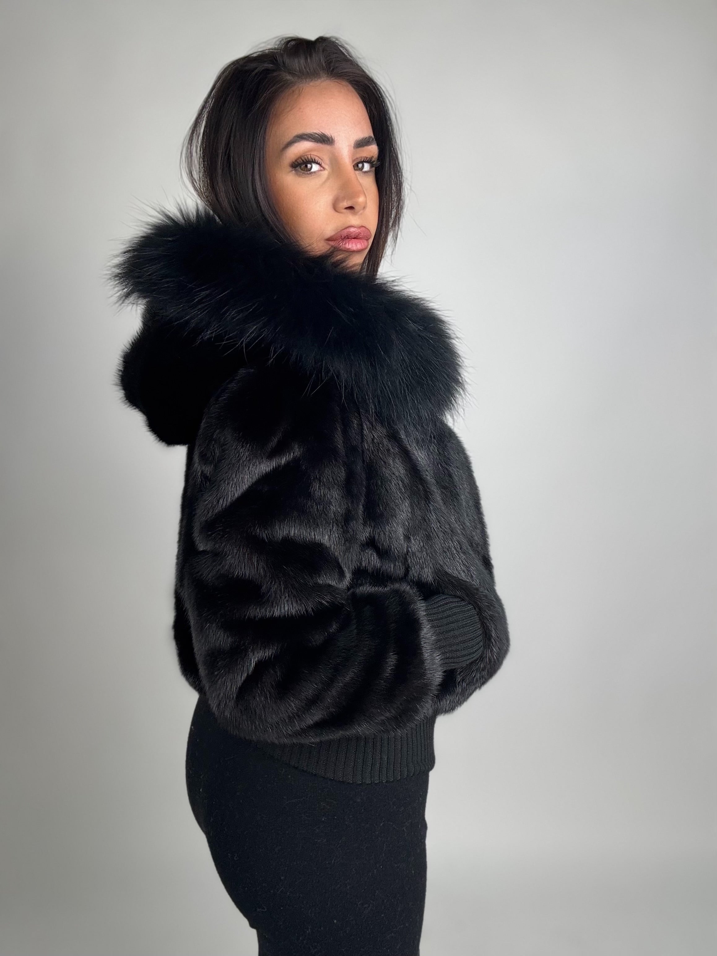 Mink Bomber Jacket