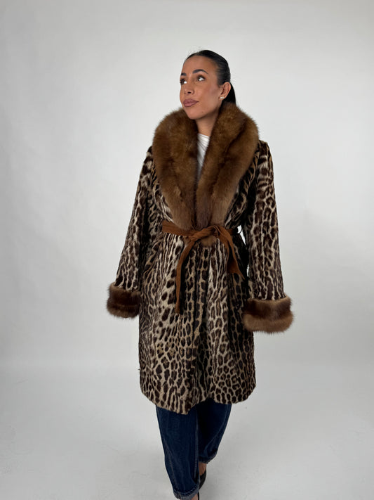 Cappotto in leopardo e zibellino N88