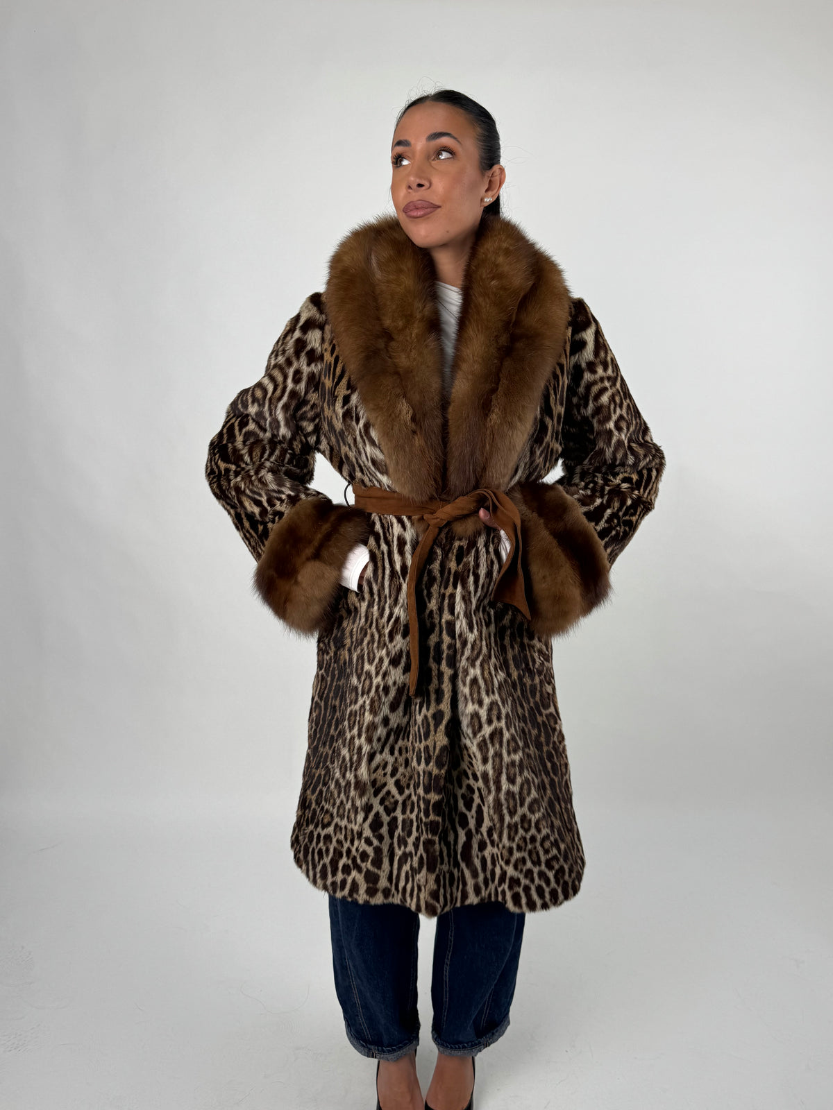 Cappotto in leopardo e zibellino N88