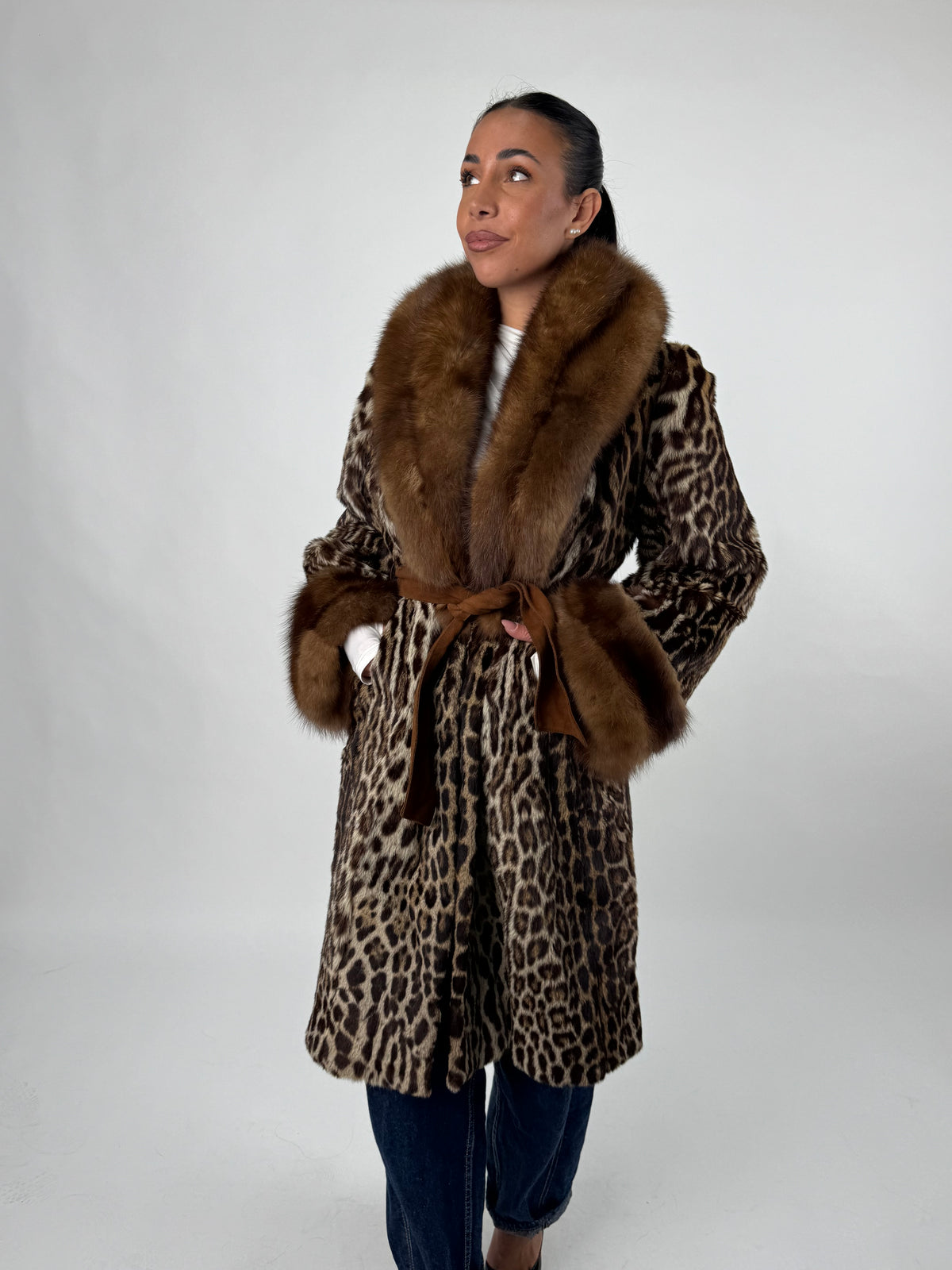 Cappotto in leopardo e zibellino N88
